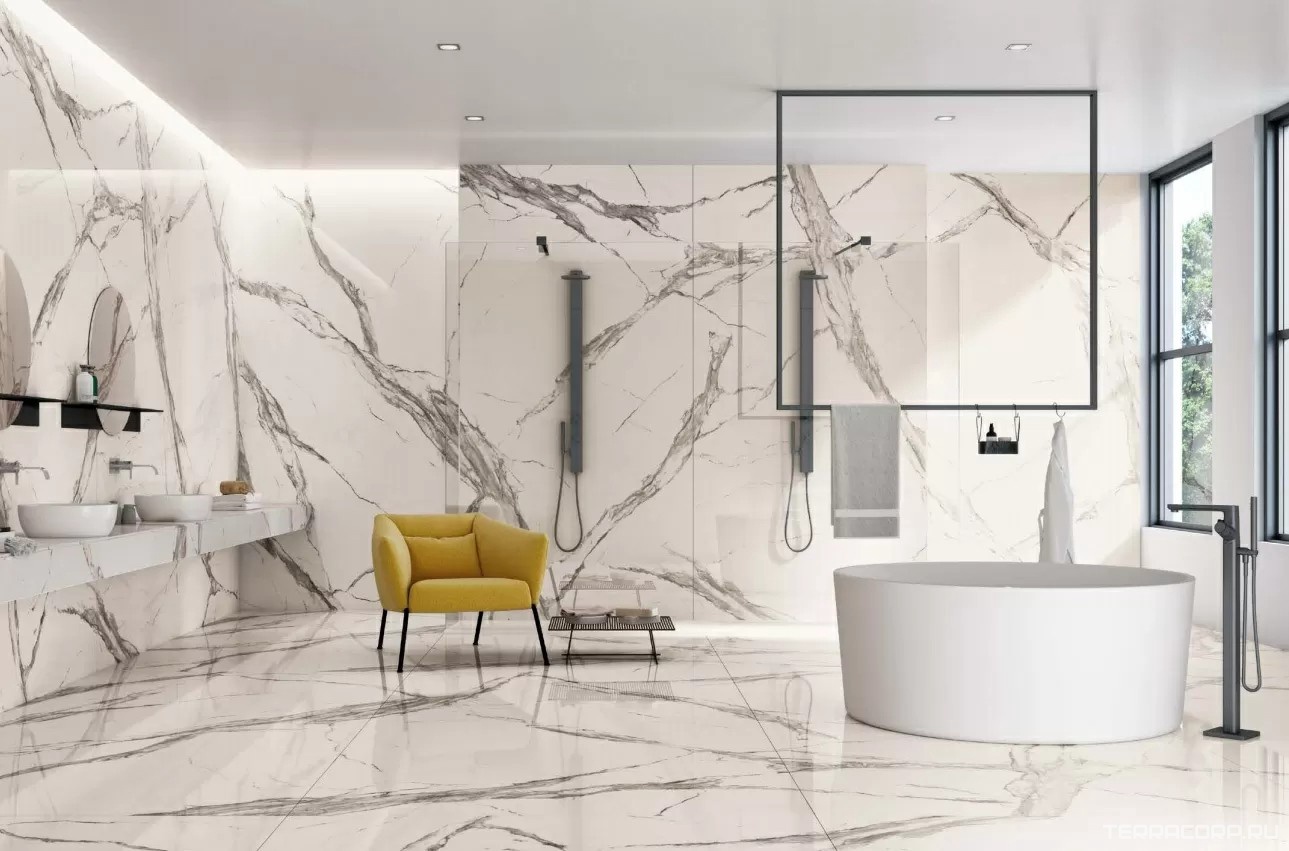 Керамогранит Gardenia Orchidea Slabs Calacatta Statuario C Lap ХХ 160x320 Белый, фото 1