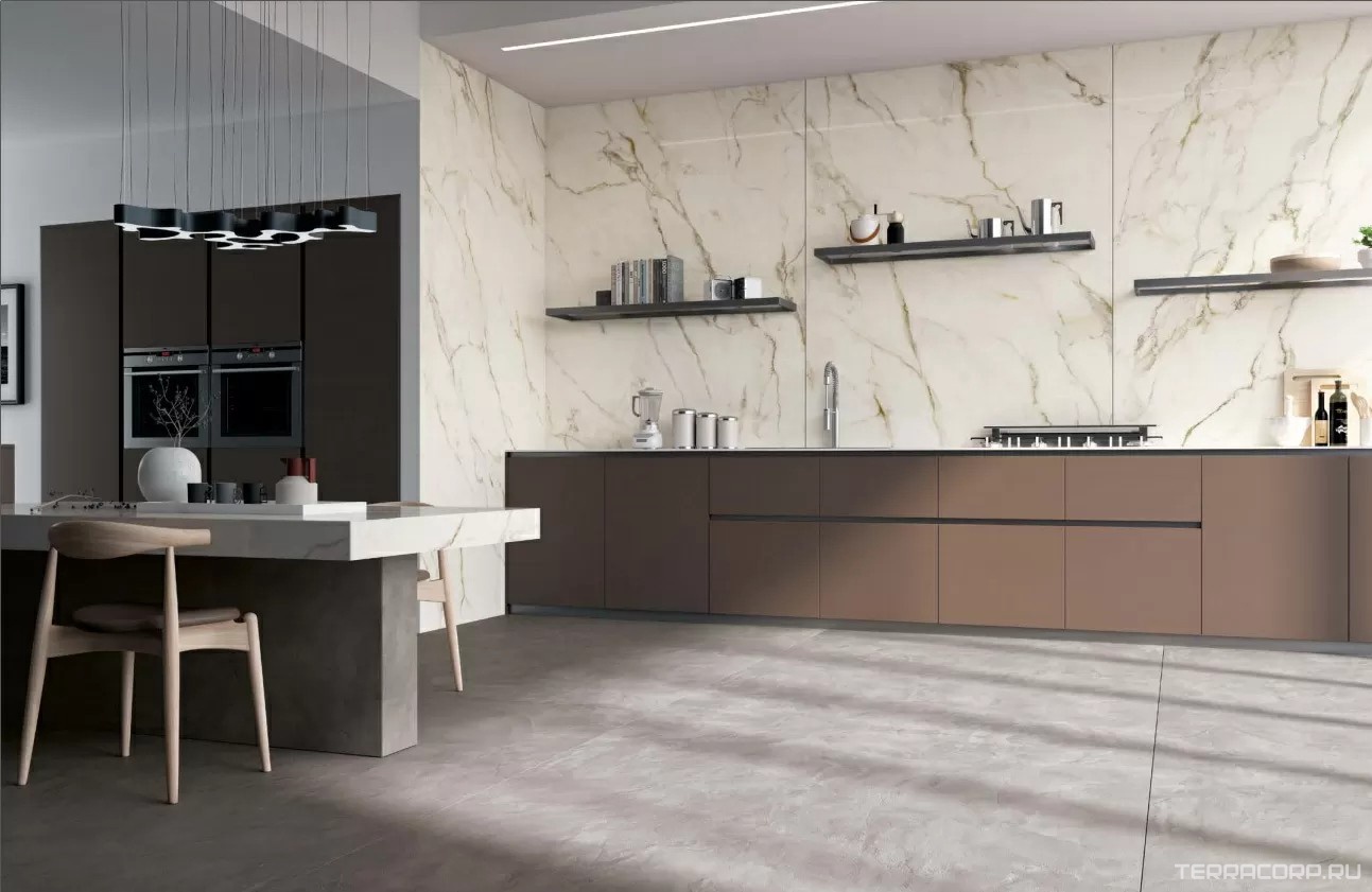 Керамогранит Gardenia Orchidea Slabs Calacatta Gold A Lap ХХ160x320 Белый, фото 1