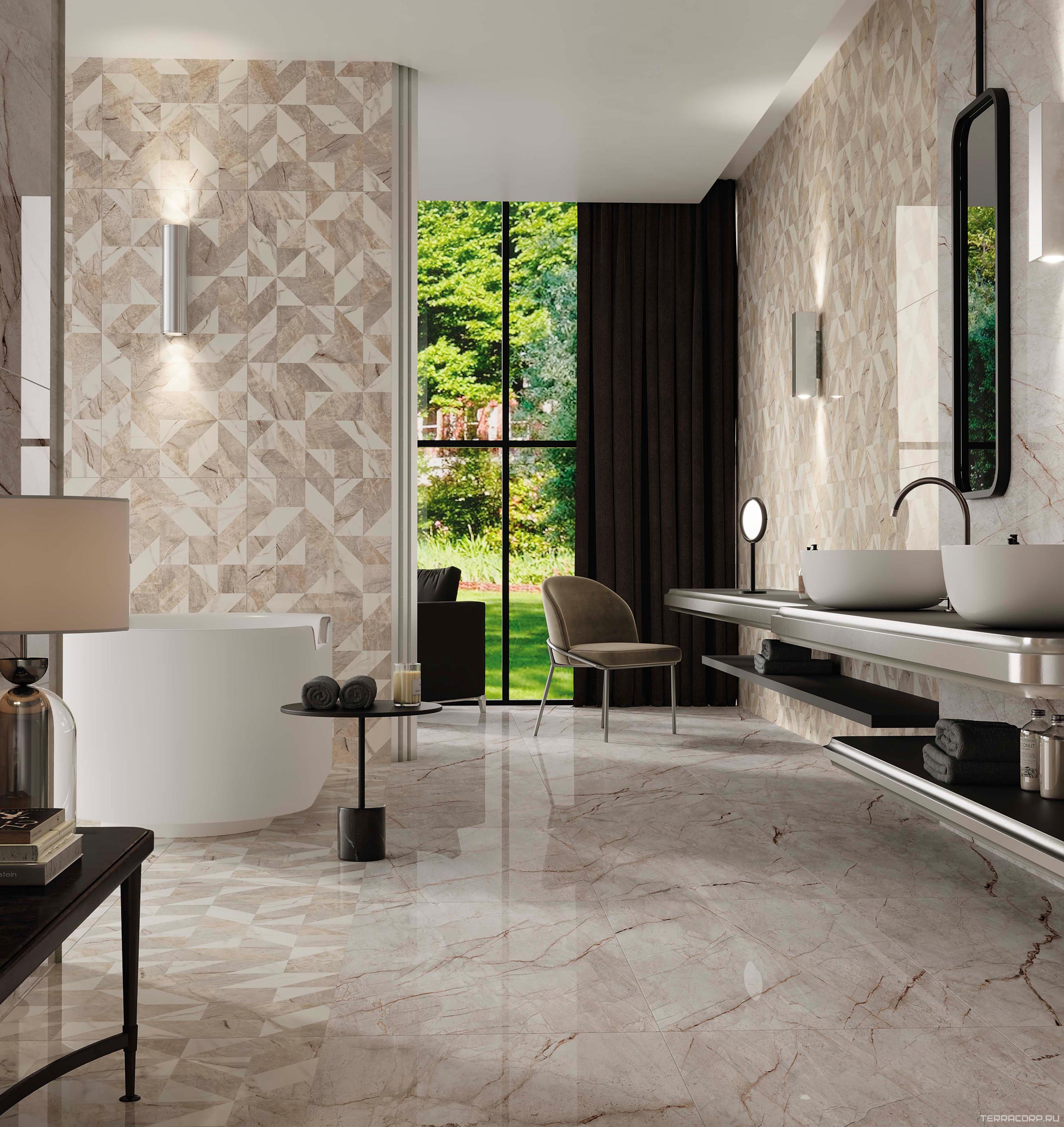 Керамогранит AtlasConcorde Россия EMPIRE Empire Silver Root 60x120/ЭМПАИР СИЛЬВЕР РУТ 60x120 Серый, фото 3