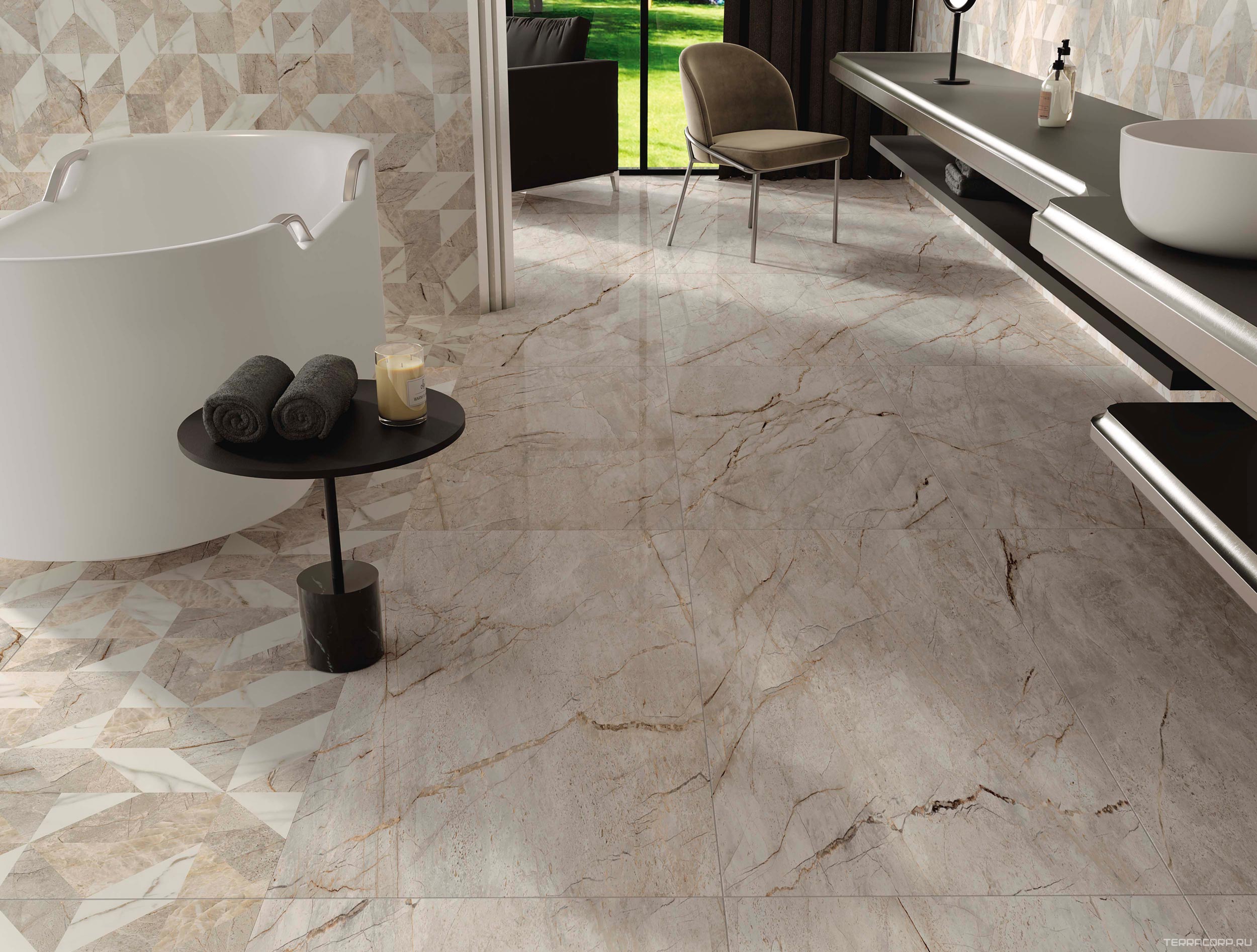 Керамогранит AtlasConcorde Россия EMPIRE Empire Silver Root 60x120/ЭМПАИР СИЛЬВЕР РУТ 60x120 Серый, фото 2