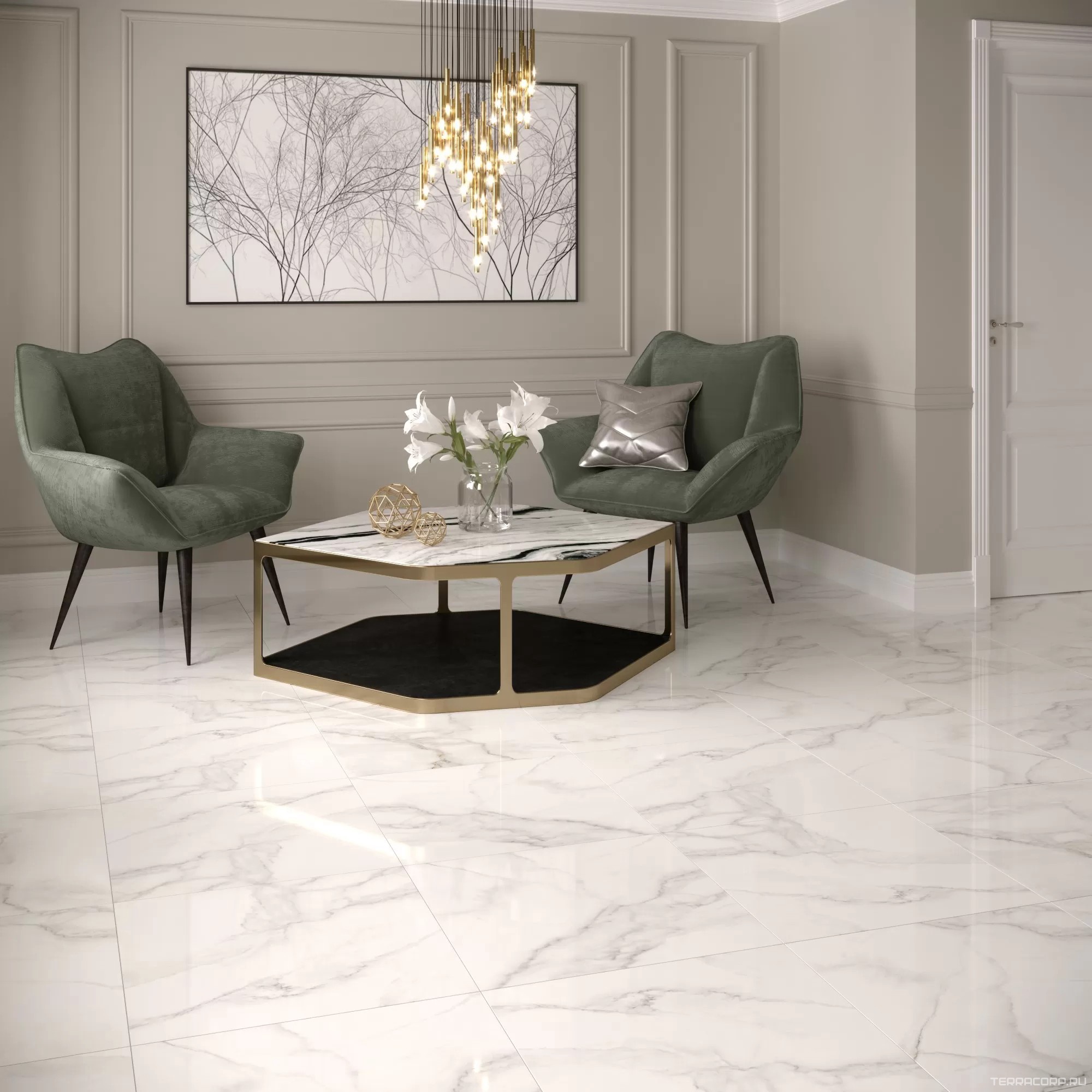 Керамогранит Gracia ceramica Carrara Premium Керамогранит white PG 0160x60 Белый, фото 1