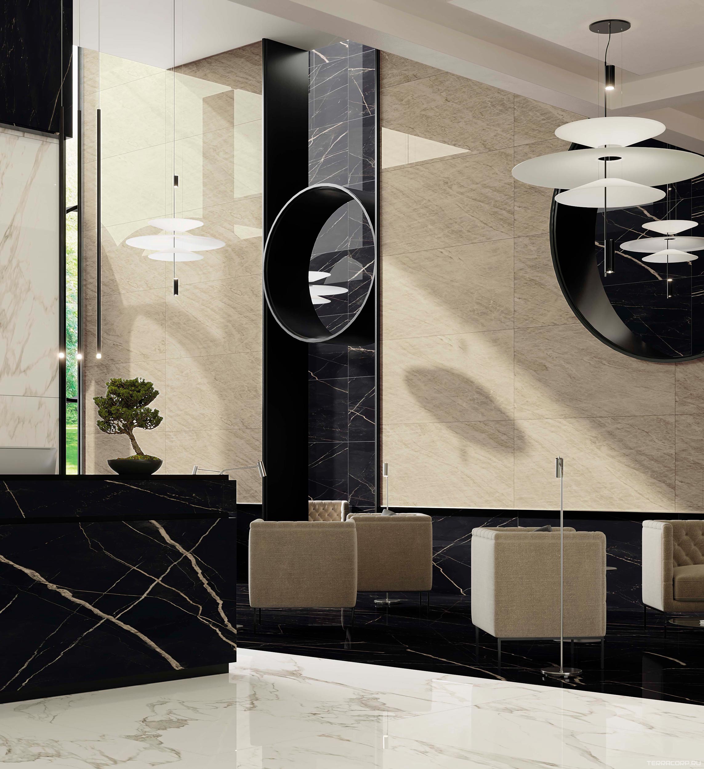 Керамогранит AtlasConcorde Россия EMPIRE Empire Arabescato 60x120/ЭМПАИР АРАБЕСКАТО 60x120 Белый, фото 3