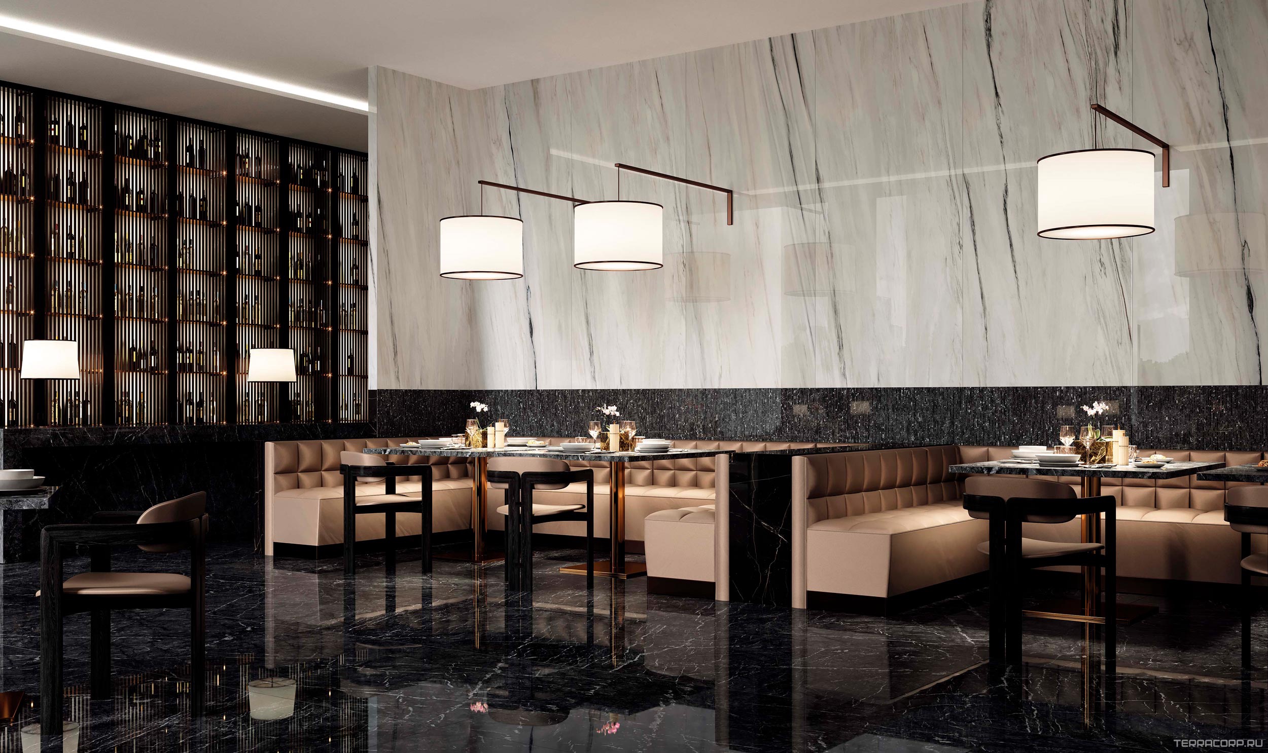 Керамогранит Atlas Concorde Italy Marvel Dream Marvel Black Atlantis 75x150 Lappato 75x150 Черный, фото 1