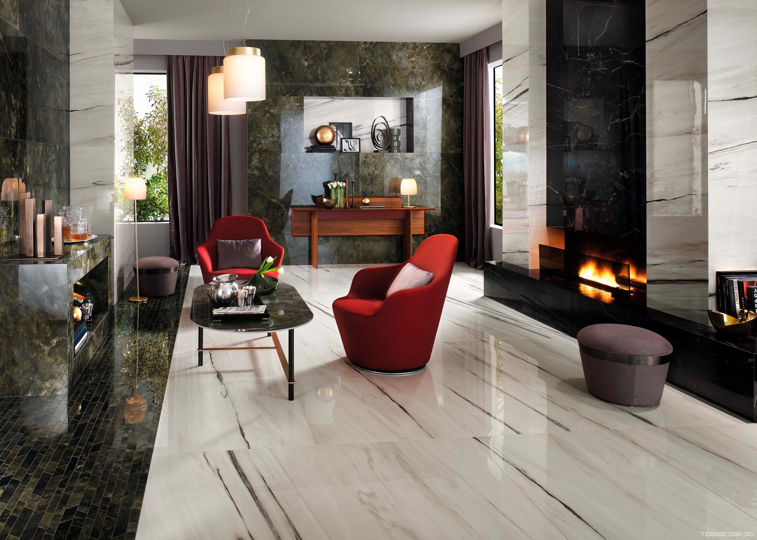 Керамогранит Atlas Concorde Italy Marvel Dream Marvel Brazil Green 75x75 Lappato 75x75 XX Зеленый, фото 1