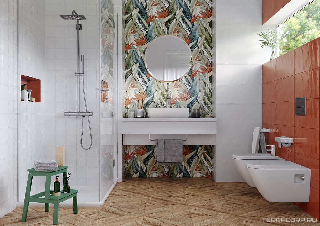 Керамическая плитка Gracia ceramica Mango white square wall 01 25x60 Белый, фото 1