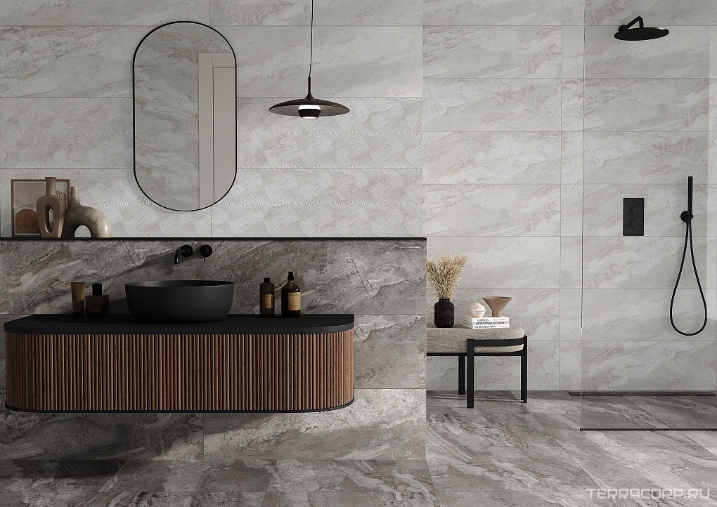 Керамическая плитка Gracia ceramica Nadelva grey wall 01 30х90 Серый, фото 1
