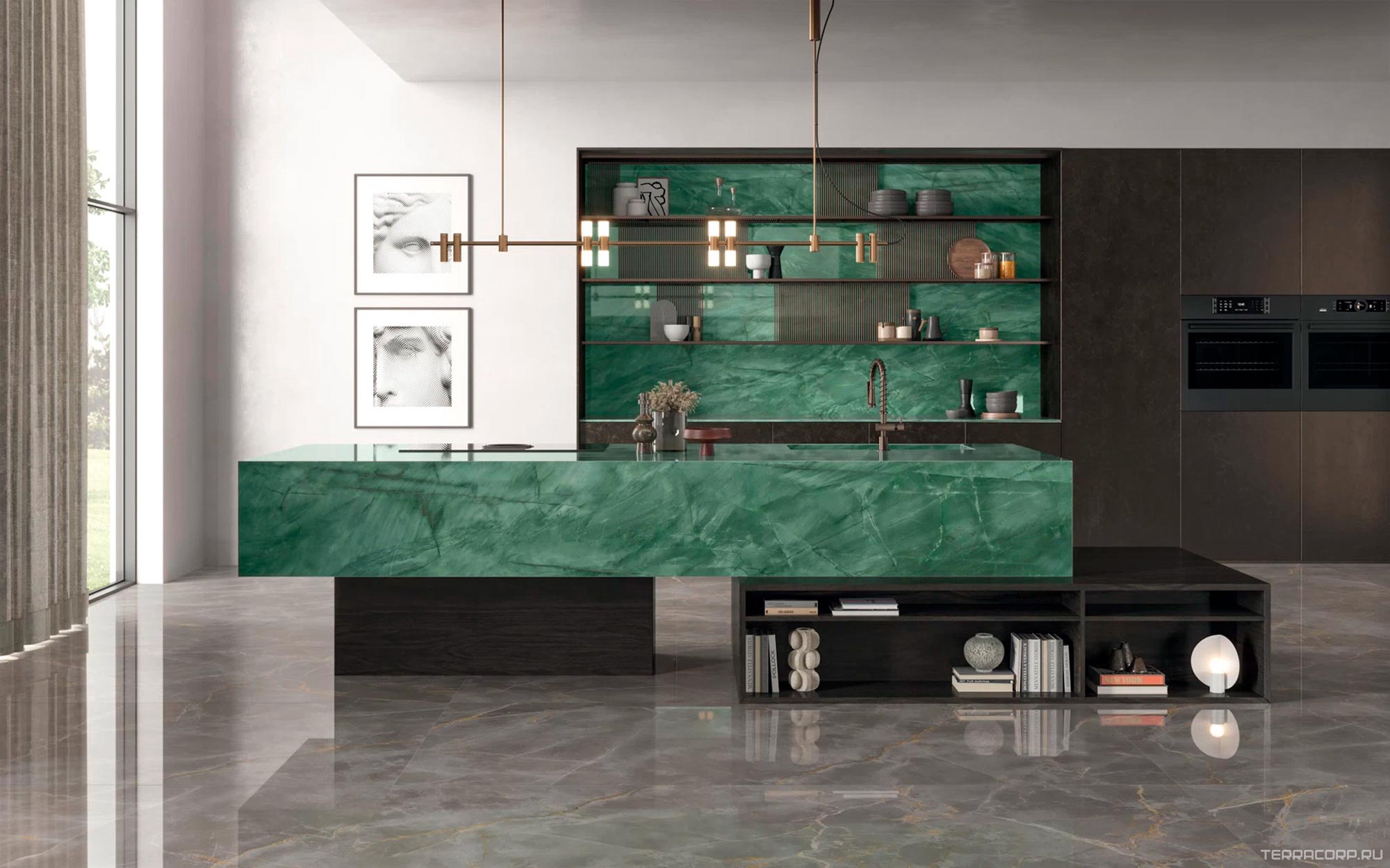 Керамогранит Atlas Concorde Italy Marvel Gala Marvel Exotic Green Lappato 60x120 Зеленый, фото 3