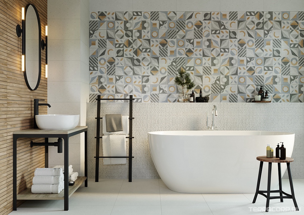 Керамическая плитка Gracia ceramica Supreme grey wall 01 25x60 Серый, фото 1