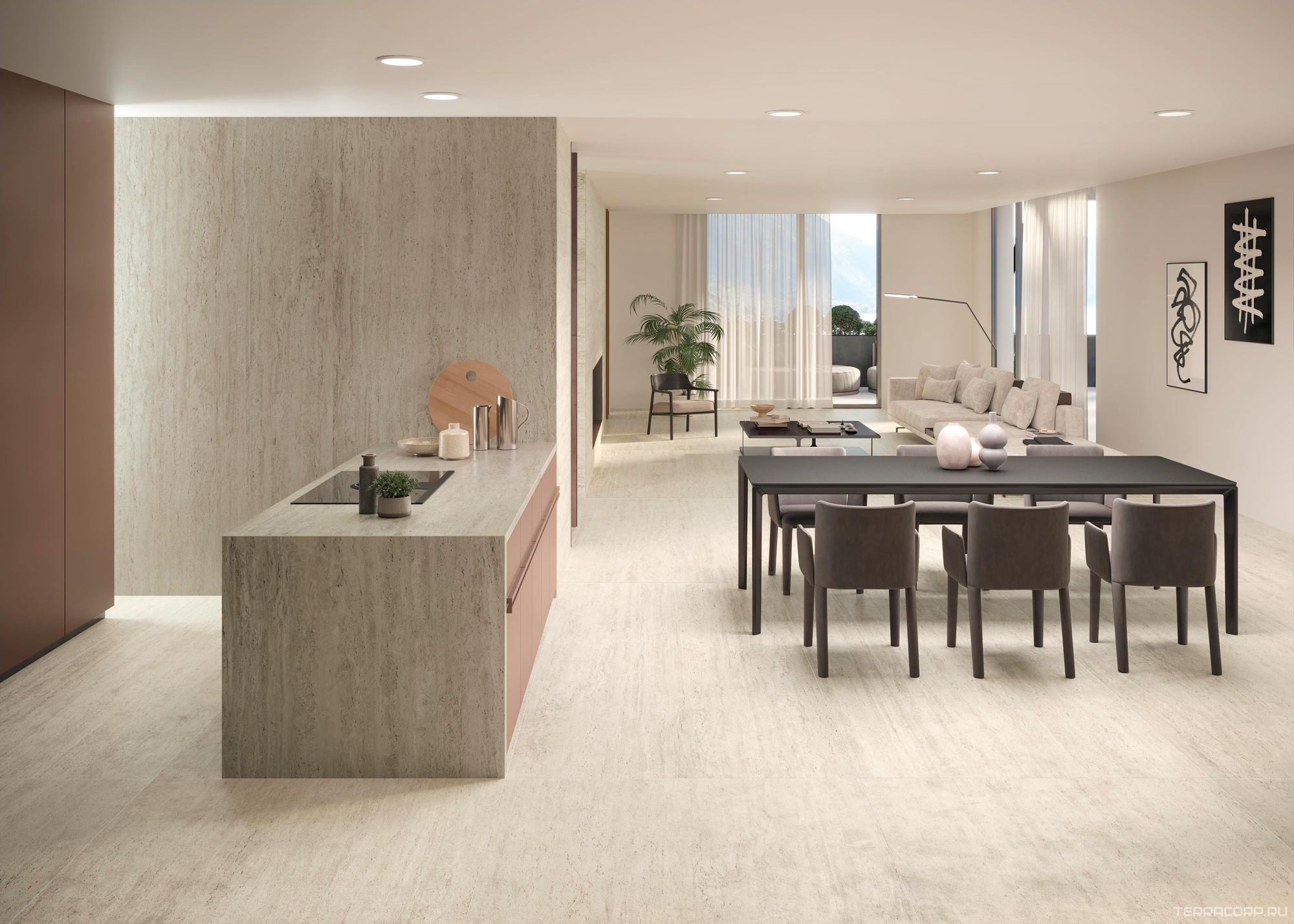 Керамогранит Atlas Concorde Italy Marvel Travertine Marvel White Vein 60x120 Бежевый, фото 1