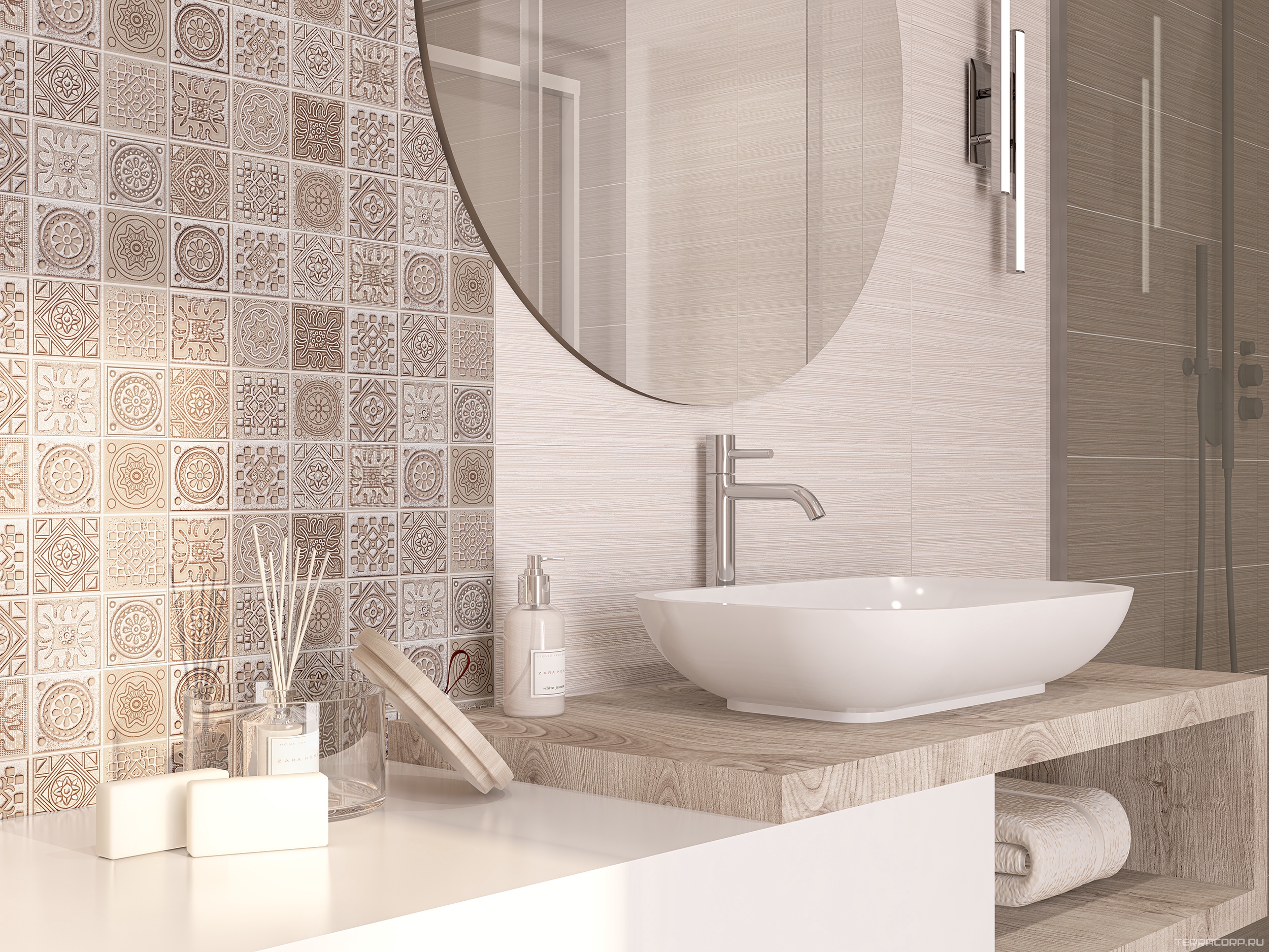 Керамическая плитка Azori Grazia Light20.1х40.5 Белый, фото 1