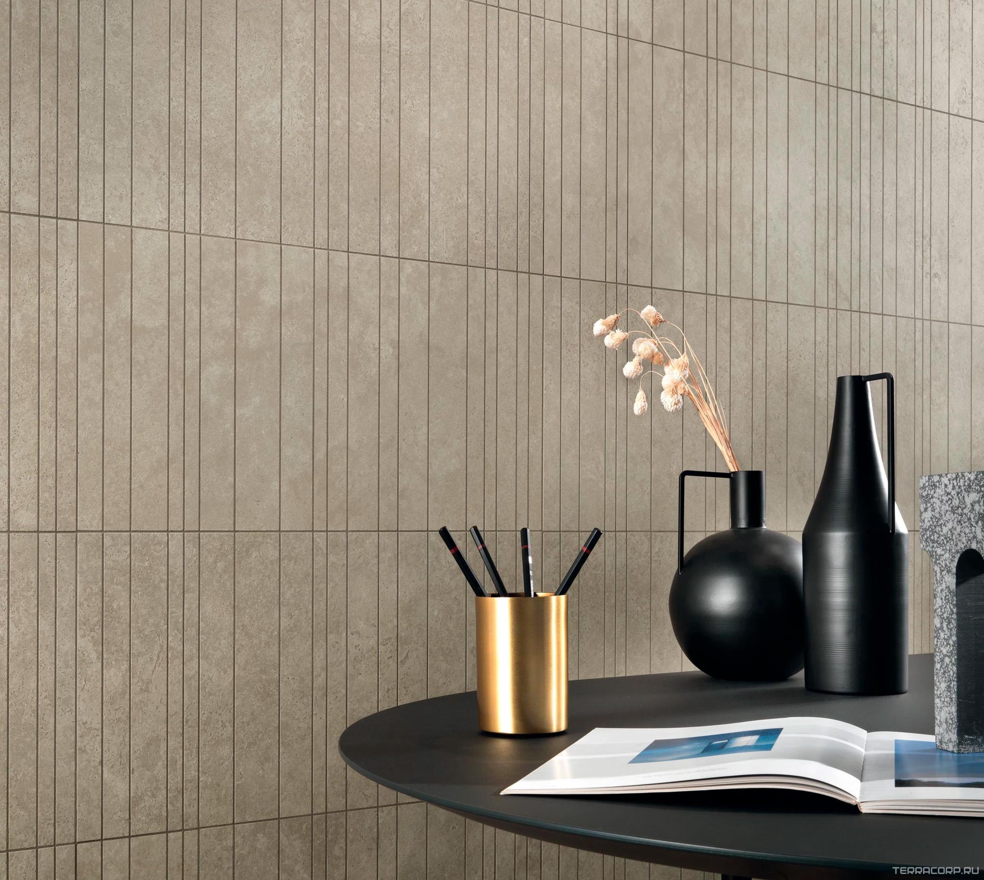 Керамогранит Atlas Concorde Italy Marvel Travertine Marvel Pearl Cross Chiselled Urban Grid 29,5x60 Комбинированный, фото 1