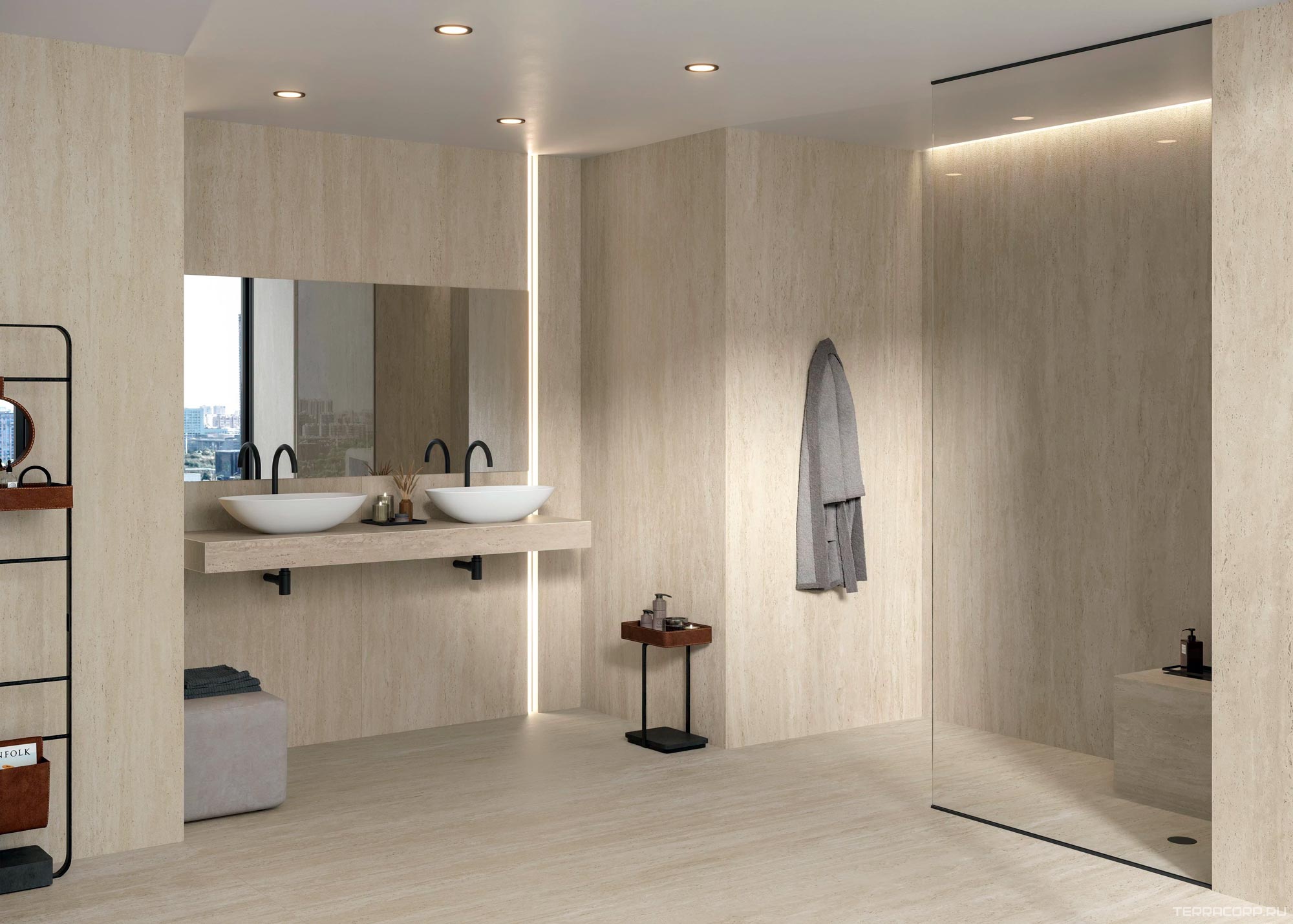 Керамогранит Atlas Concorde Italy Marvel Travertine Marvel Sand Vein 60x120 Бежевый, фото 2