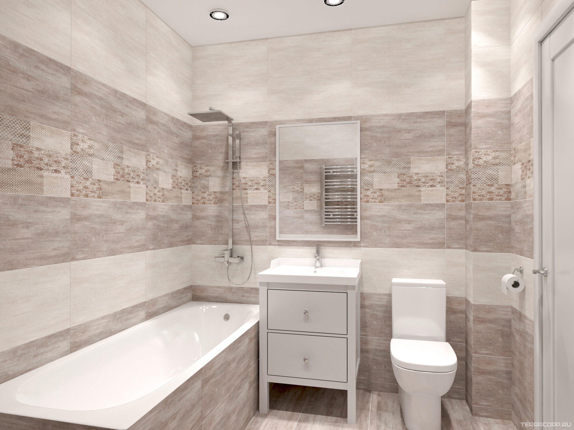 Керамическая плитка Azori Pandora latte l 42x42 Бежевый, фото 2