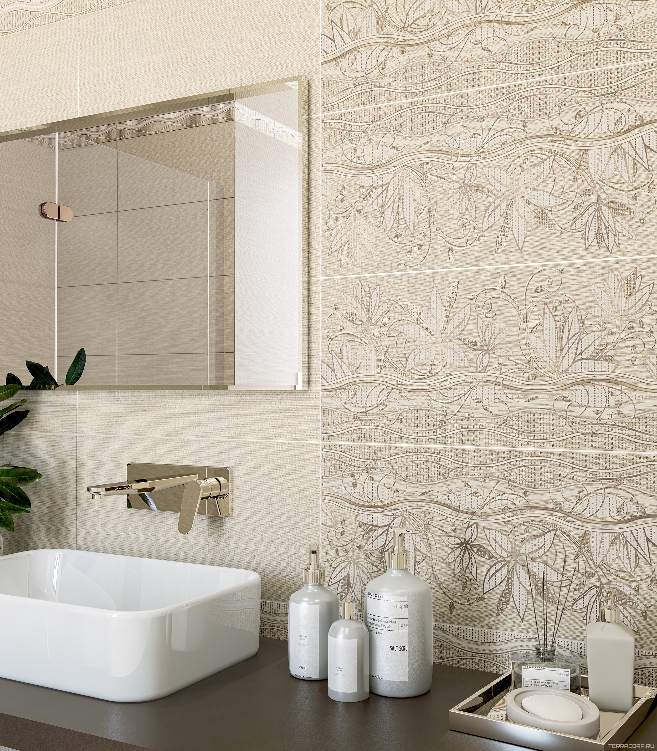 Керамическая плитка Azori Romanico crema 31.5x63 Бежевый, фото 1