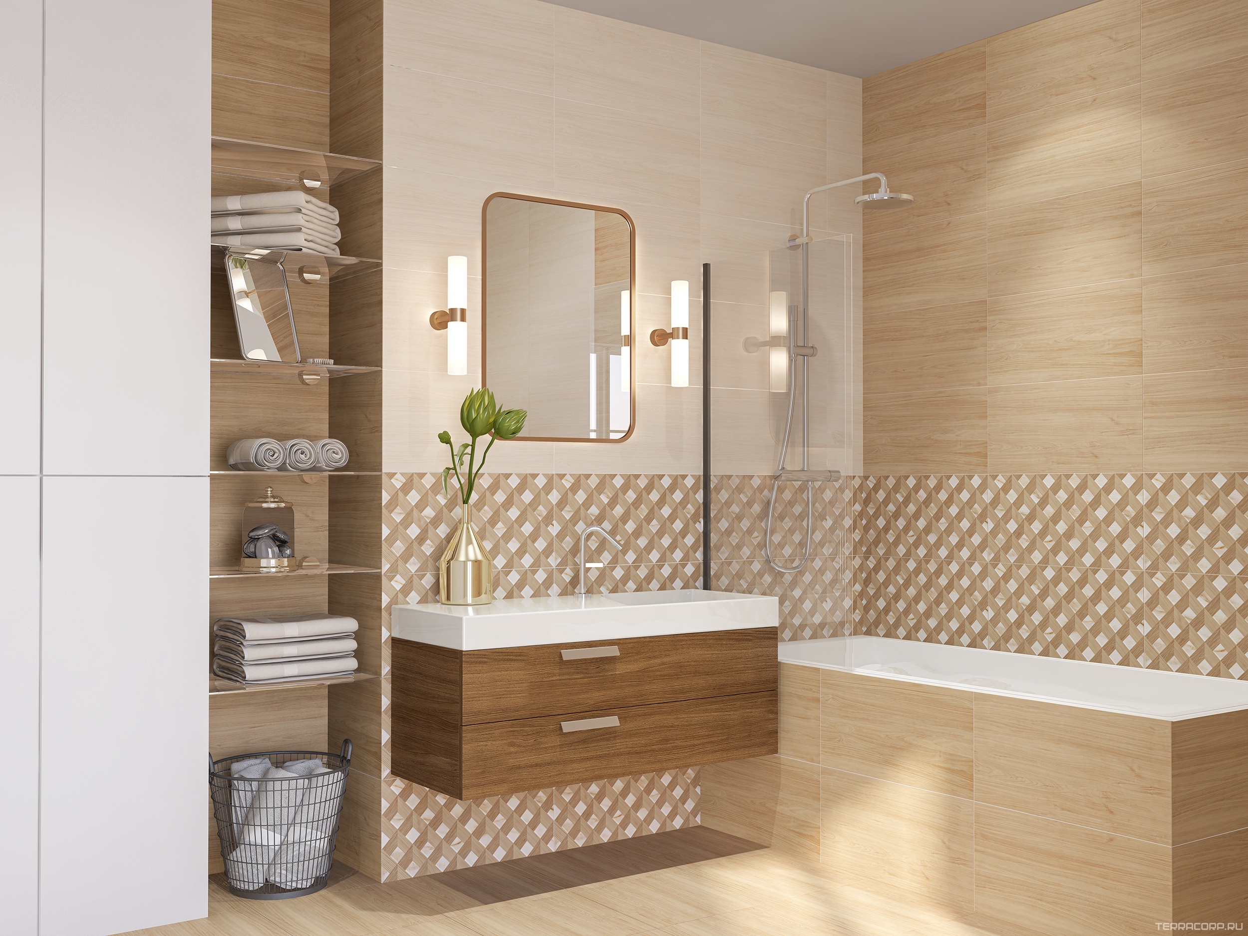 Керамическая плитка Azori Rustic Плитка RUSTIC BEIGE 31.5x63 Бежевый, фото 1