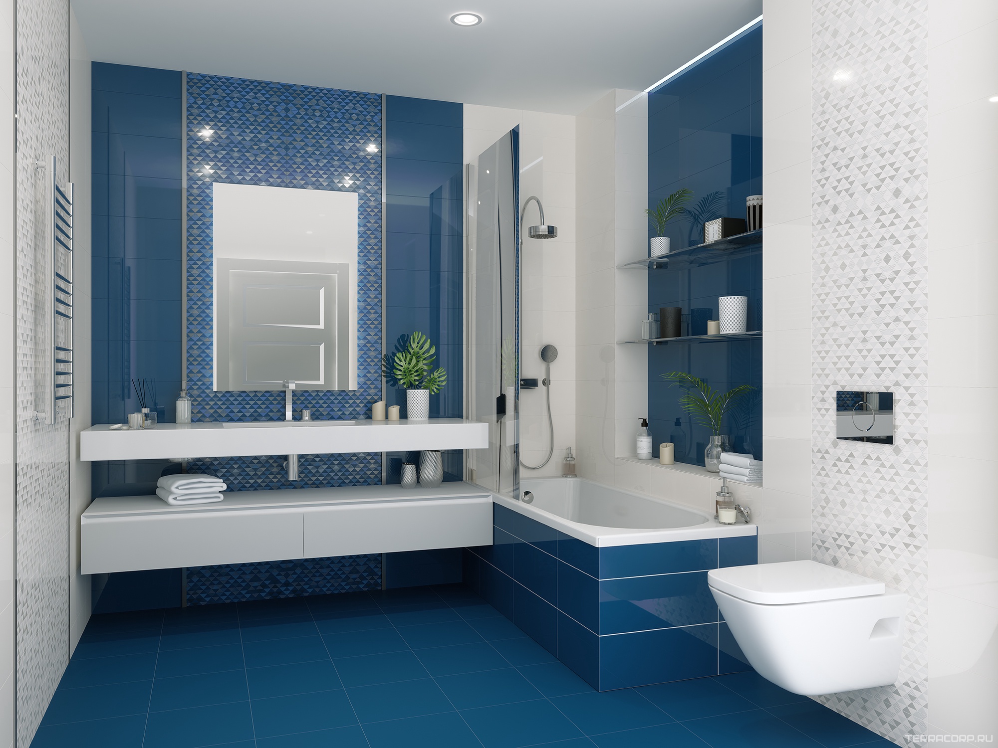 Керамическая плитка Azori Vela Indigo XX20.1x50.5 Синий, фото 1