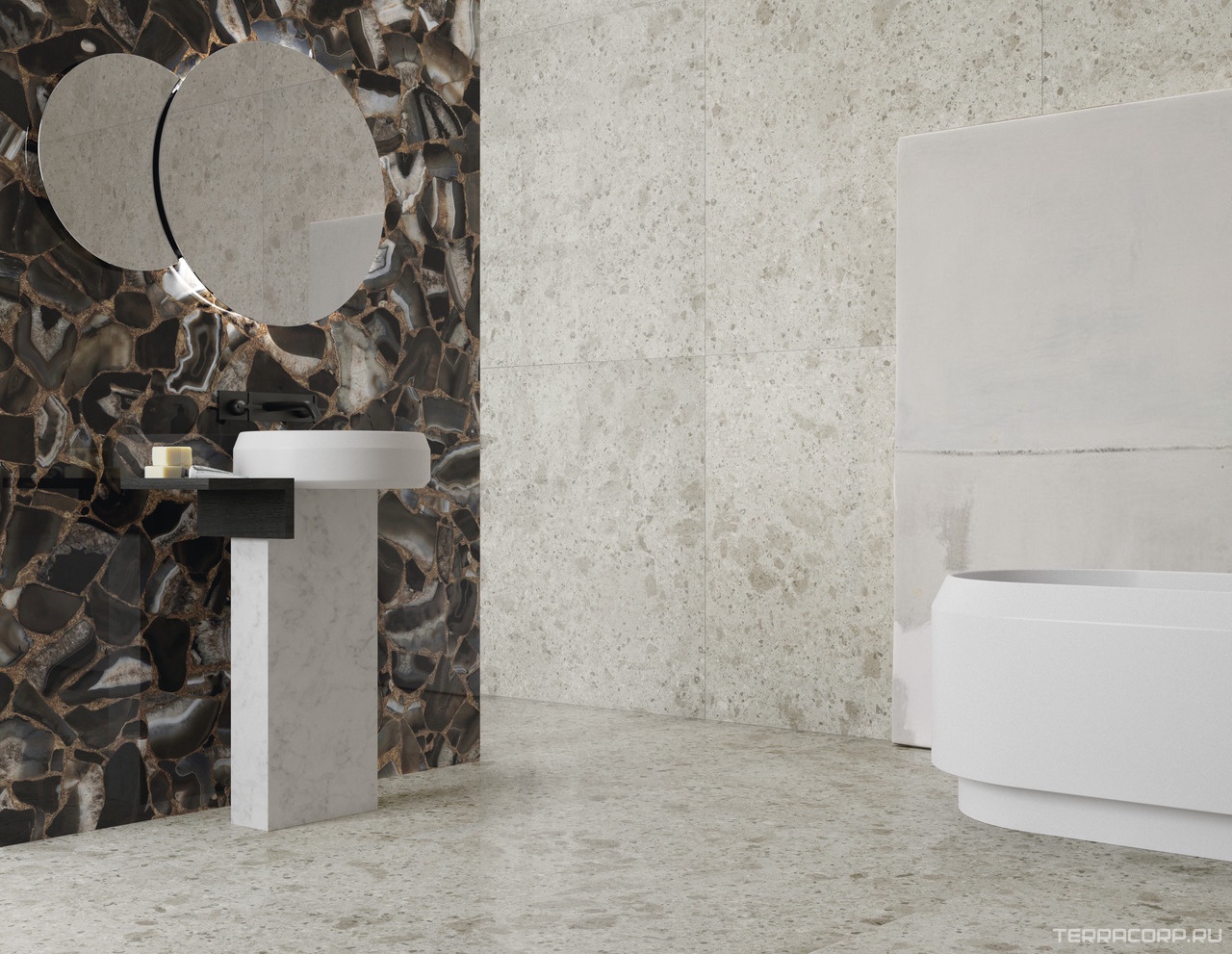 Керамогранит Ariostea Fragmenta Bianco Greco Soft 120x120 Серый, фото 1