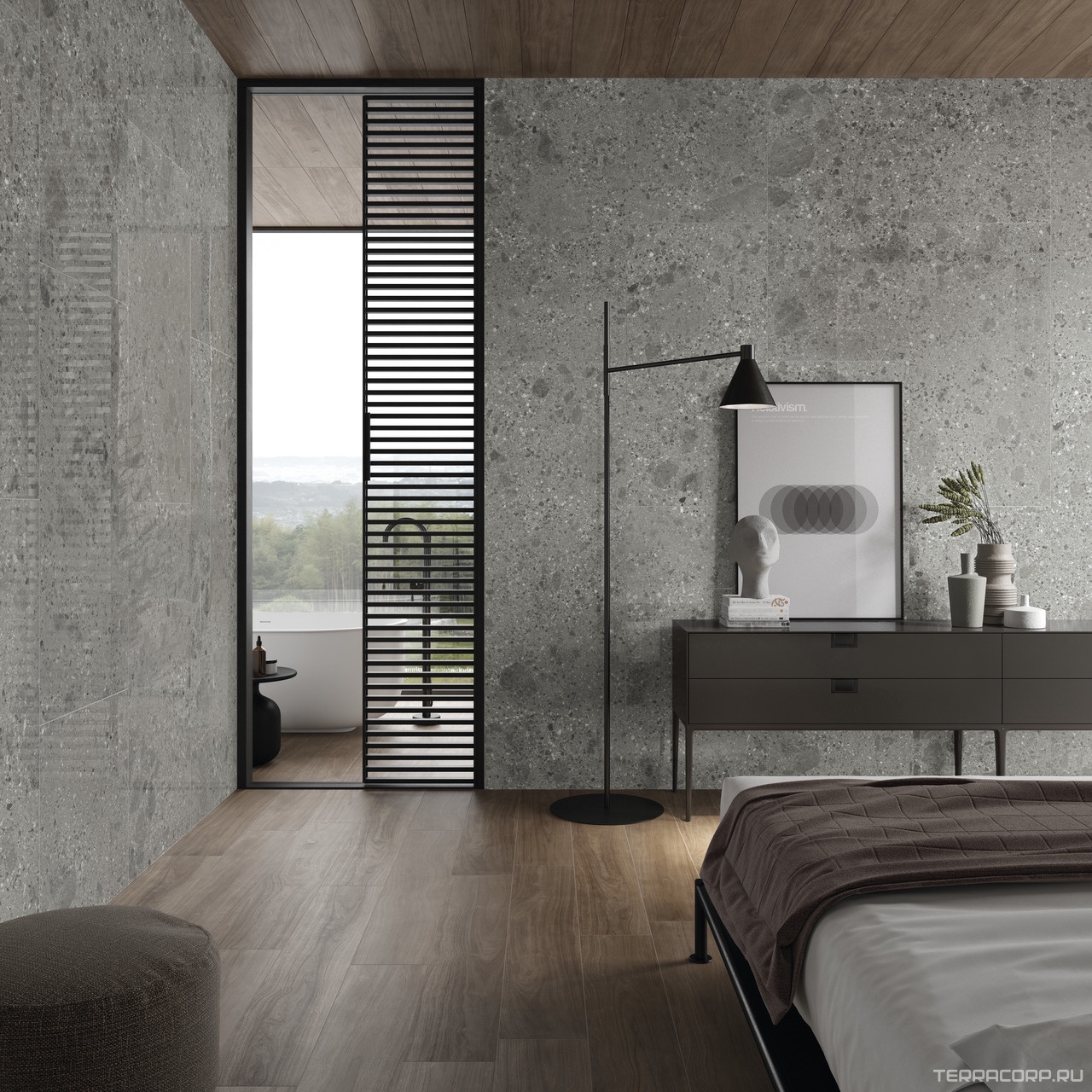 Керамогранит Ariostea Fragmenta Grigio Milano Soft 120x120 Серый, фото 6