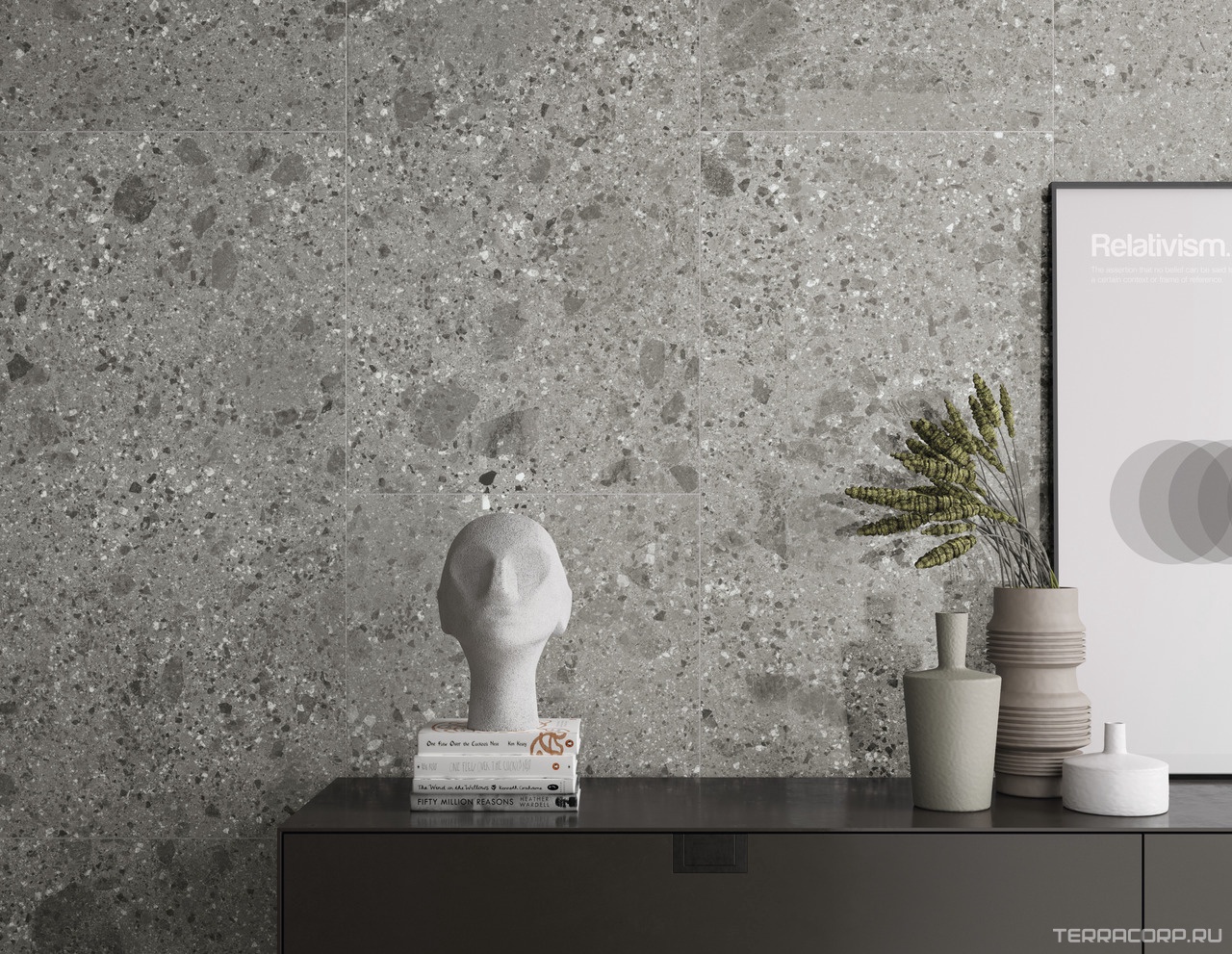 Керамогранит Ariostea Fragmenta Grigio Milano Soft 120x120 Серый, фото 4