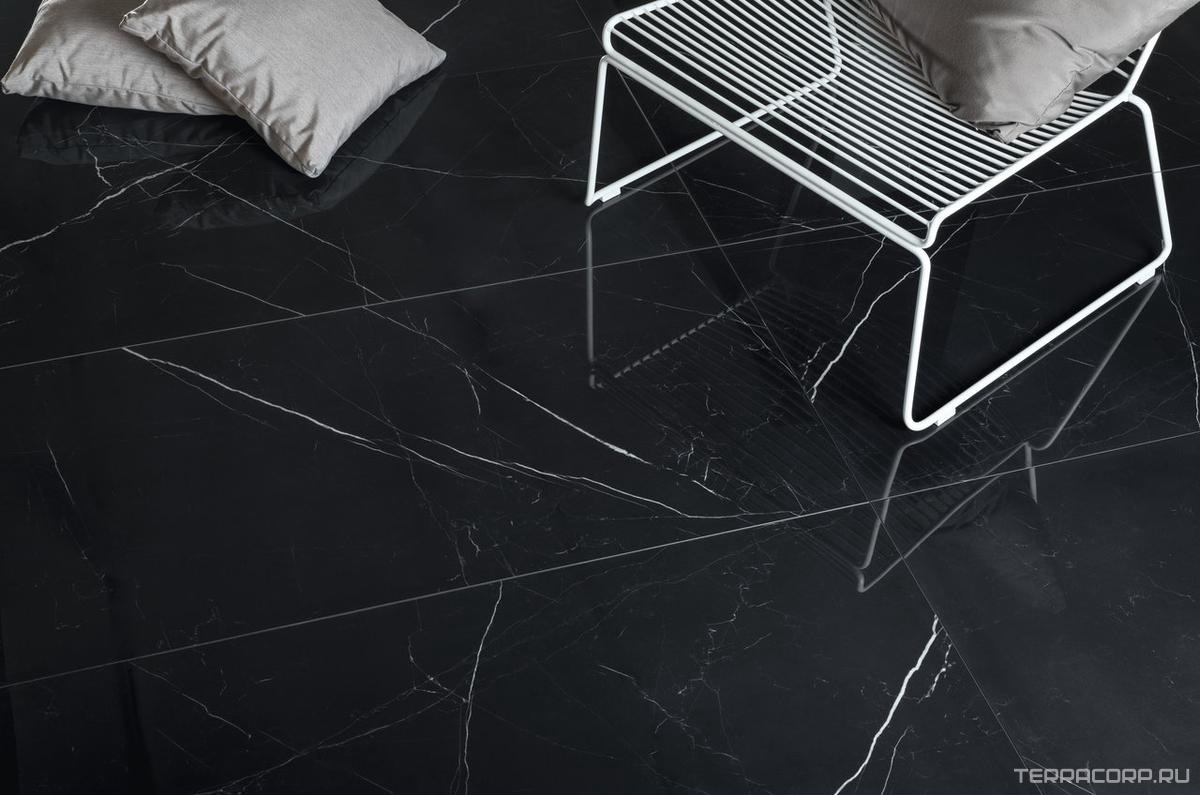 Керамогранит Ariostea Marmi Classici Nero Marquinia Luc 60x60 Черный, фото 1