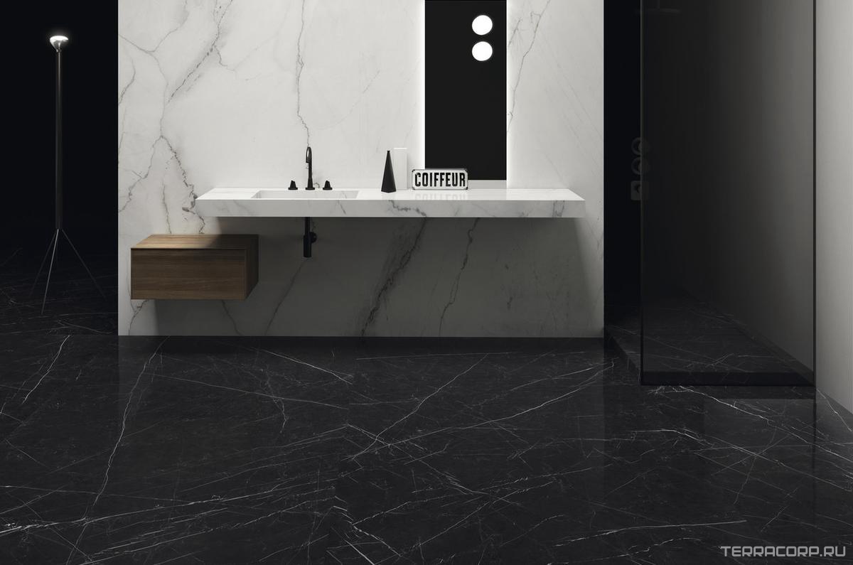 Керамогранит Ariostea Ultra Marmi Calacatta Lincoln Lucidato (Shiny) 6 мм 75x150 Белый, фото 3