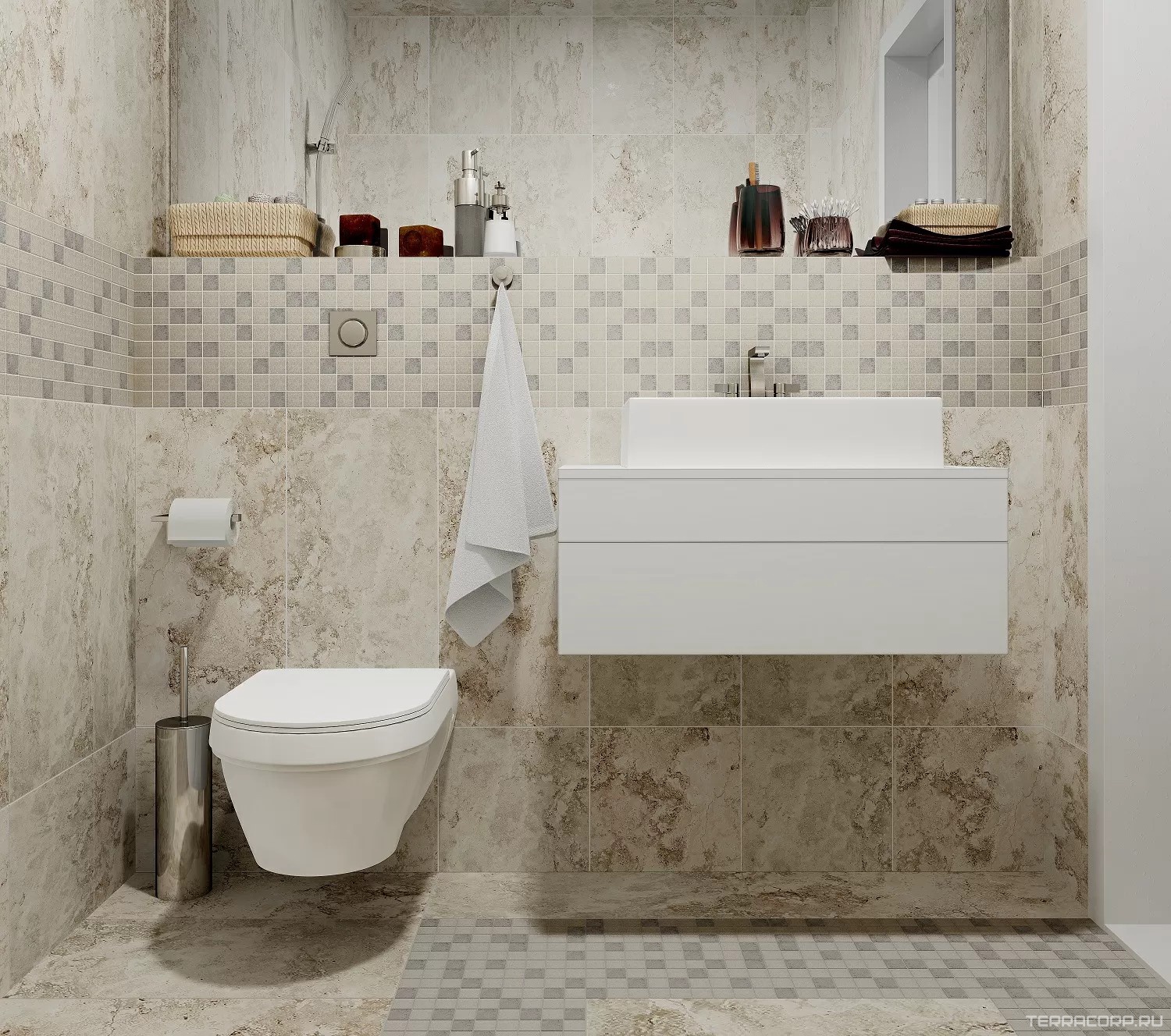 Керамогранит Kerranova Shakespeare Керамогранит K-4001/SR Light GreyXX 30х60 Серый, фото 1