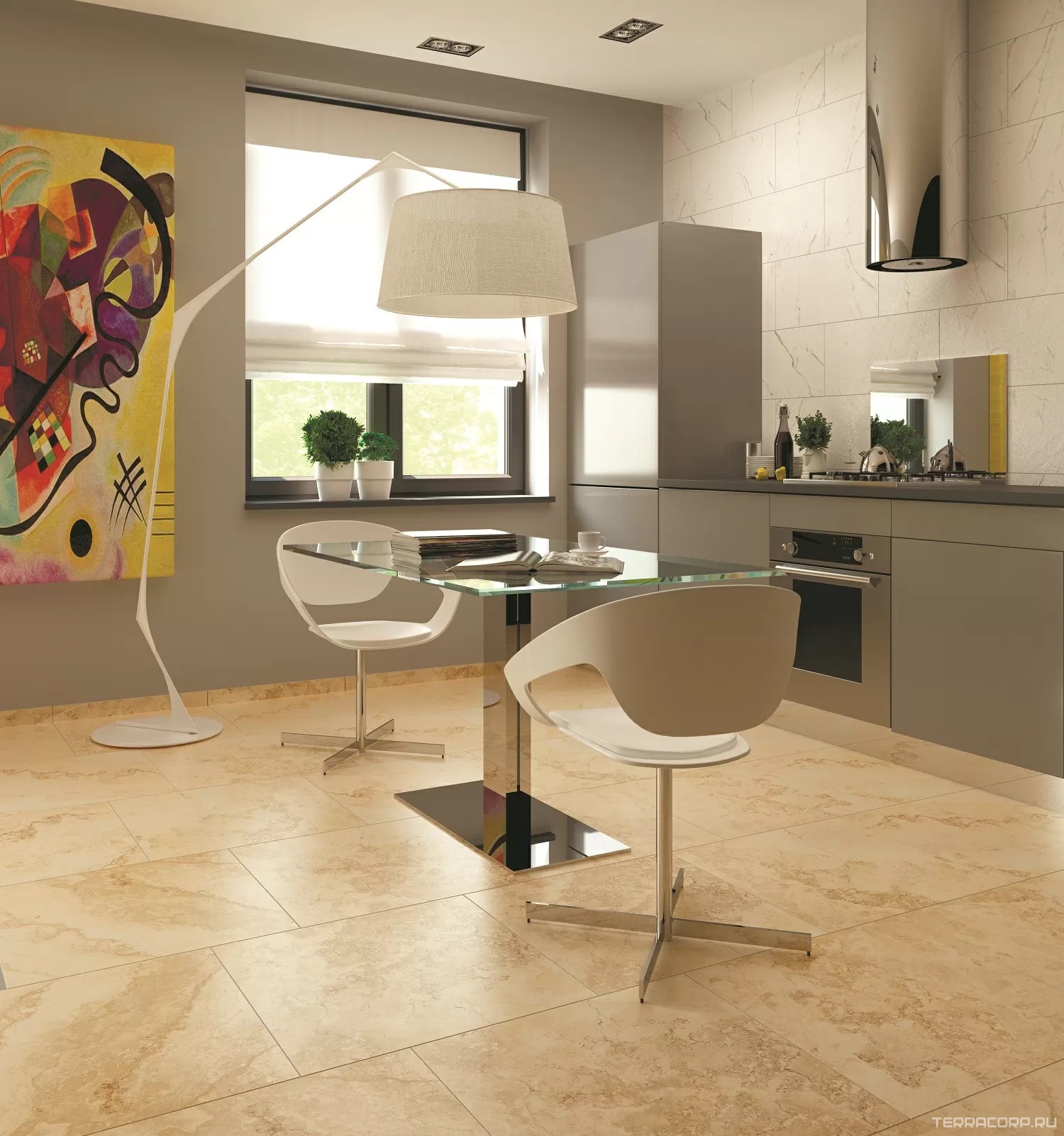 Керамогранит Kerranova Shakespeare Керамогранит K-4002/SR Beige Brown 60х60 Коричневый, фото 1