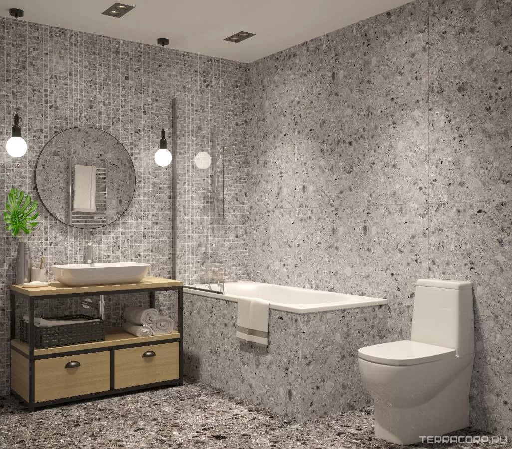 Керамогранит Kerranova Terrazzo Керамогранит K-331/MR Light Grey ХХ 60х60 Серый, фото 1