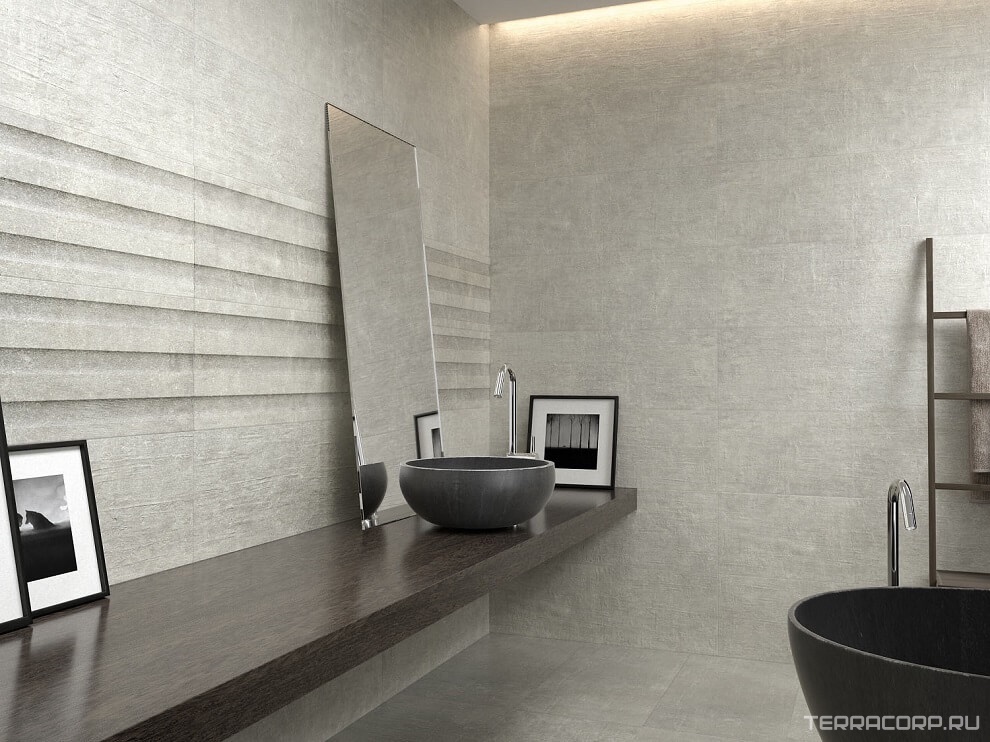 Керамогранит Laminam Rus Cementi Cemento Avorio Bocciardato 5.6 mm 100x300 Бежевый, фото 1