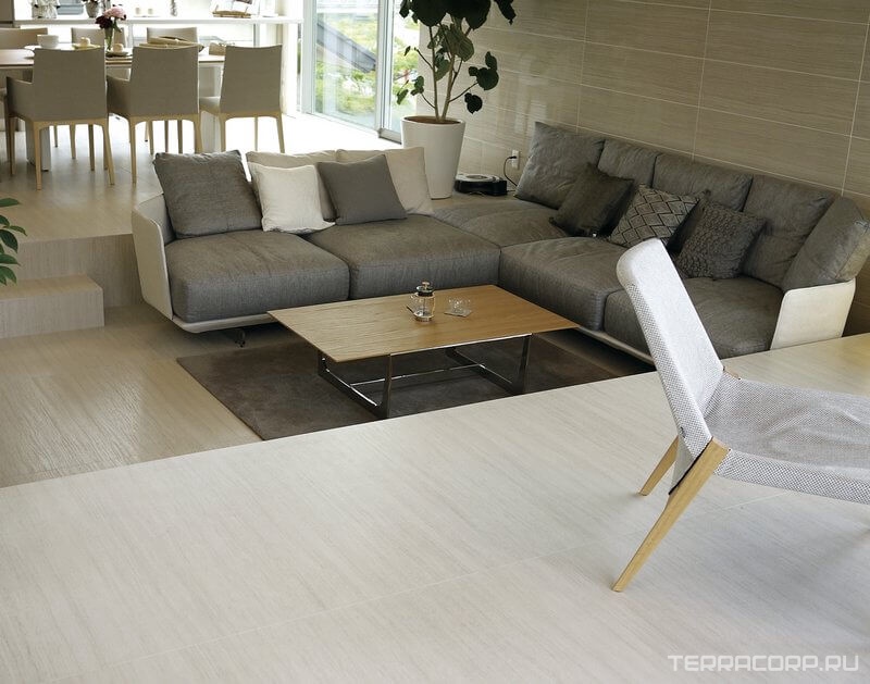Керамогранит Laminam Rus I Naturali Marmi Travertino Navona Bocciardato 5,6 mm 100x300 Бежевый, фото 1