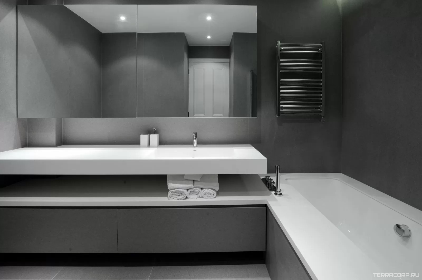 Керамогранит Laminam Rus I Naturali Pietre Pietra Di Savoia Grigia Bocciardato 5,6 mm 100x300 Серый, фото 6