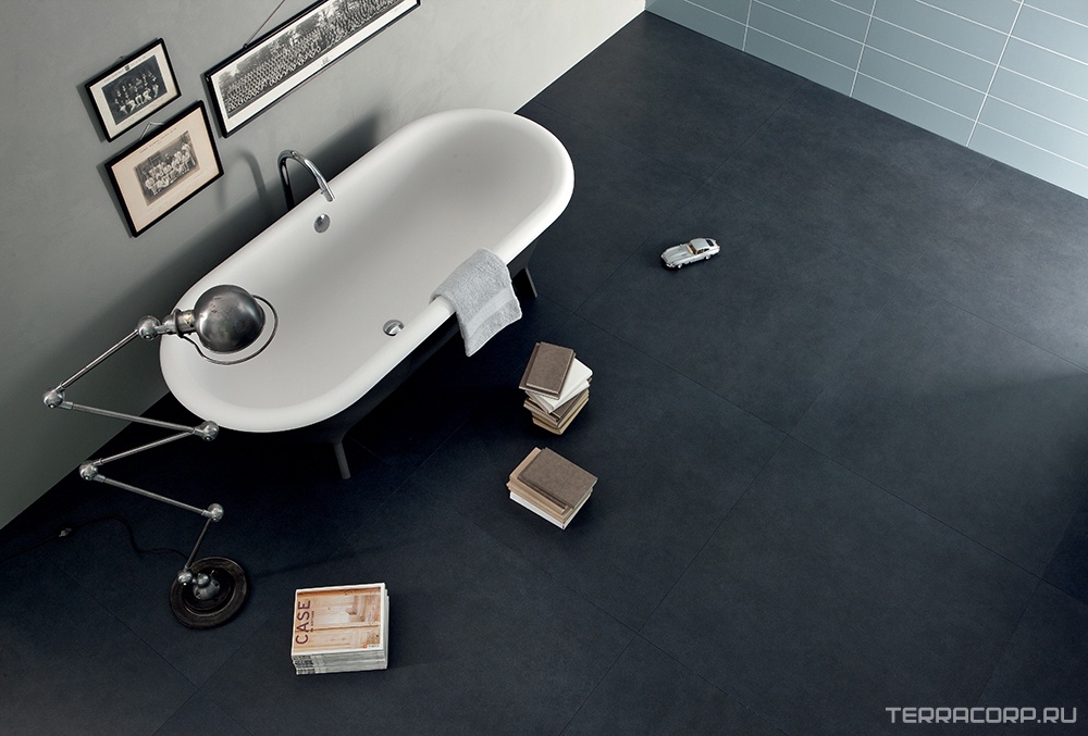 Керамогранит Lea Ceramiche Gouache 10 Slimtech Black Stone 3plus 100x300 Черный, фото 1