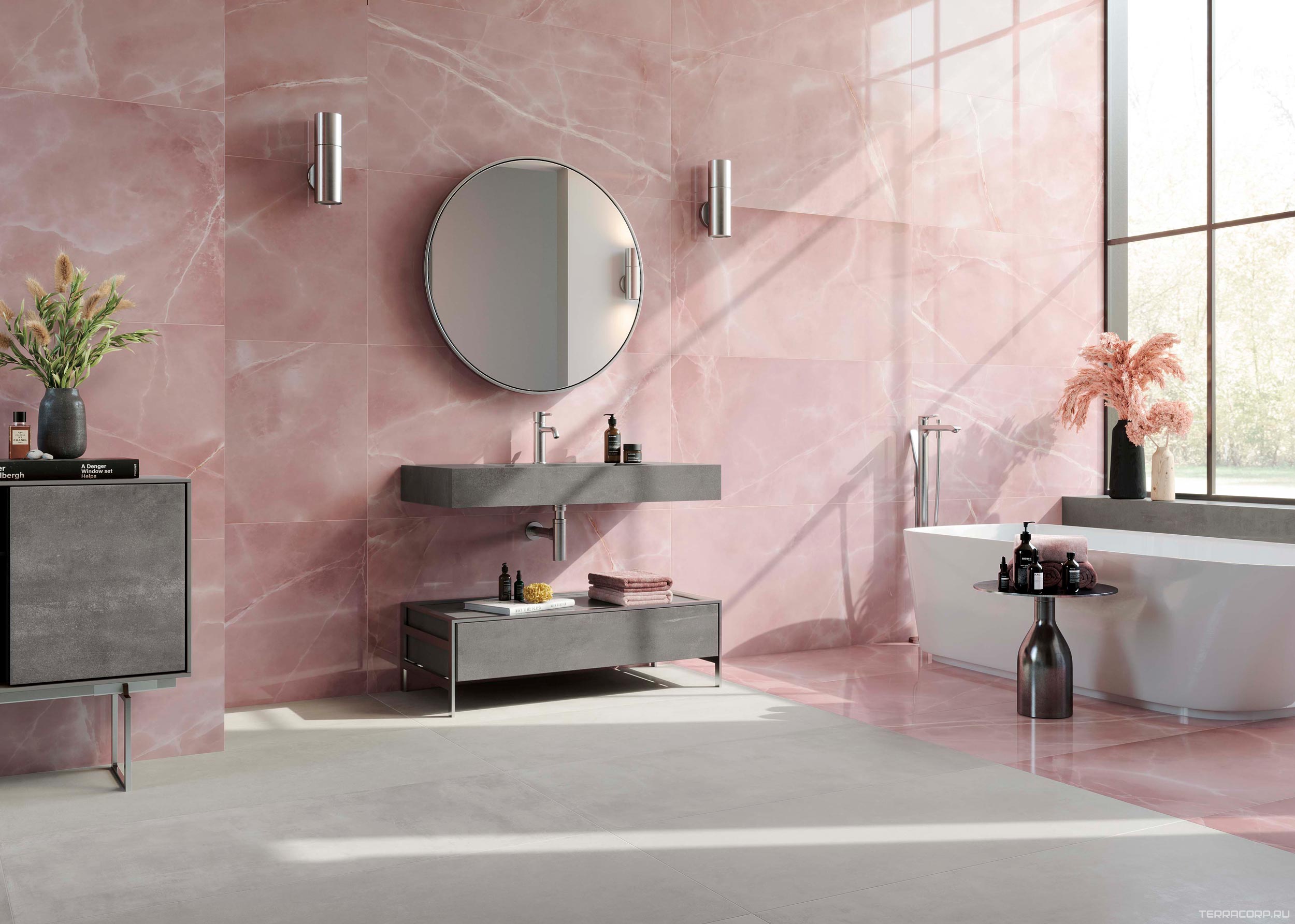 Керамогранит AtlasConcorde Россия SYMPHONYX Symphonyx Rose Rett 60x120 Lapp/Симфоникс Роуз Рет 60X120 Лап Бежевый, фото 3