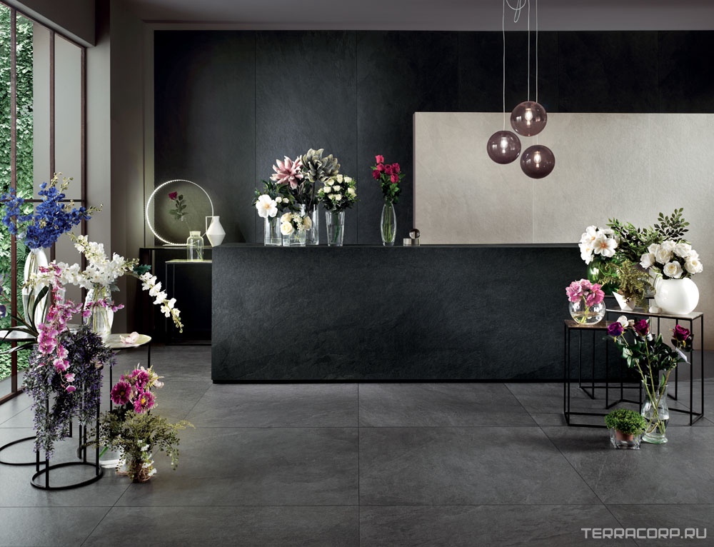 Керамогранит Lea Ceramiche Waterfall Slimtech Silver Flow Nat 5plus 100x300 Серый, фото 5