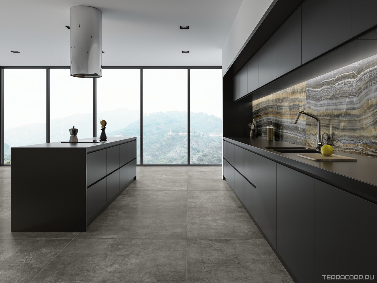 Керамогранит Ariostea Ultra Onici Grey Onyx Vein Cut Lev Silk 6 мм 75x150 Серый, фото 3