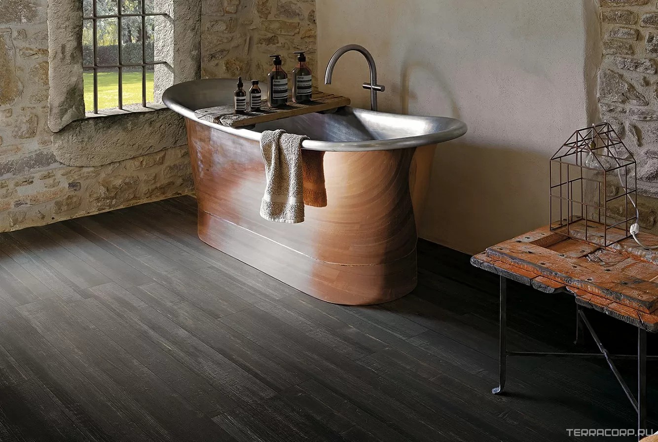 Керамогранит Florim I Classici di Rex Deco Wood Black 20x120 Черный, фото 1