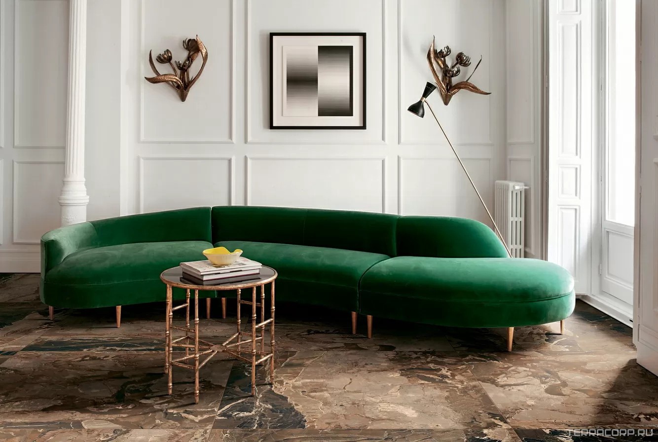 Керамогранит Florim Magnum Les Bijoux De Rex Jaspe Rouge Glossy 120x280 Коричневый, фото 2