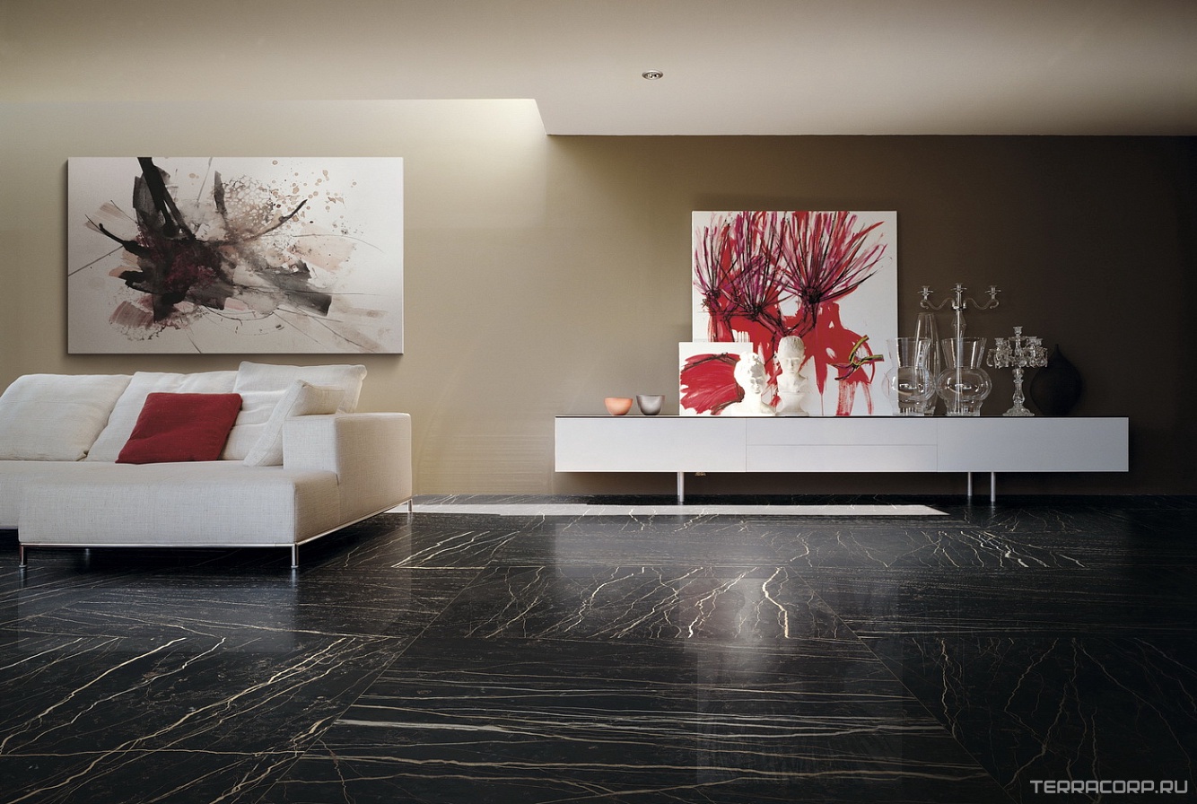 Керамогранит Florim Magnum Prexious of REX Thunder Night Glossy 120x280 Черный, фото 1