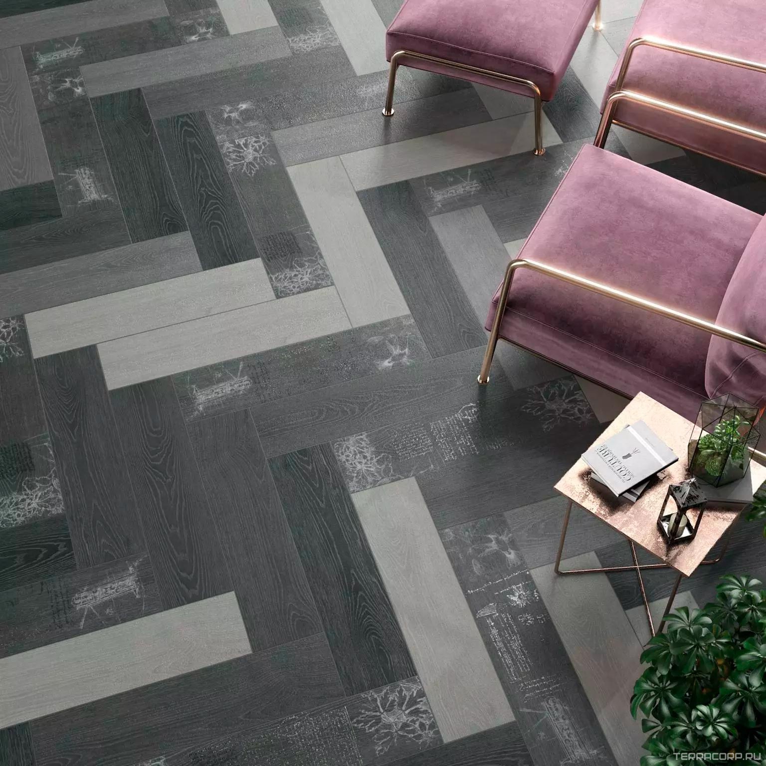 Керамогранит Kerama Marazzi Абете Декор серый тёмный обрезной 20x80 Серый, фото 1
