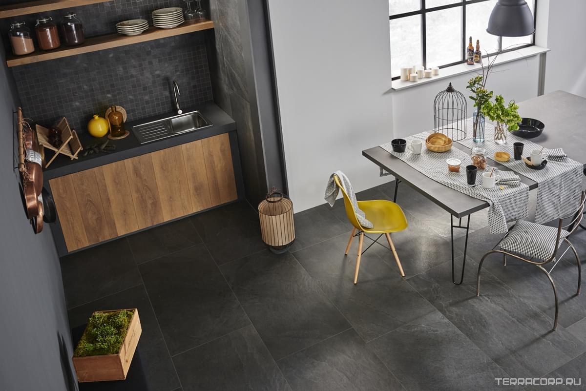 Керамогранит Imola X-Rock 60N AS ( п.п.) 20 mm 60x60 Черный, фото 4