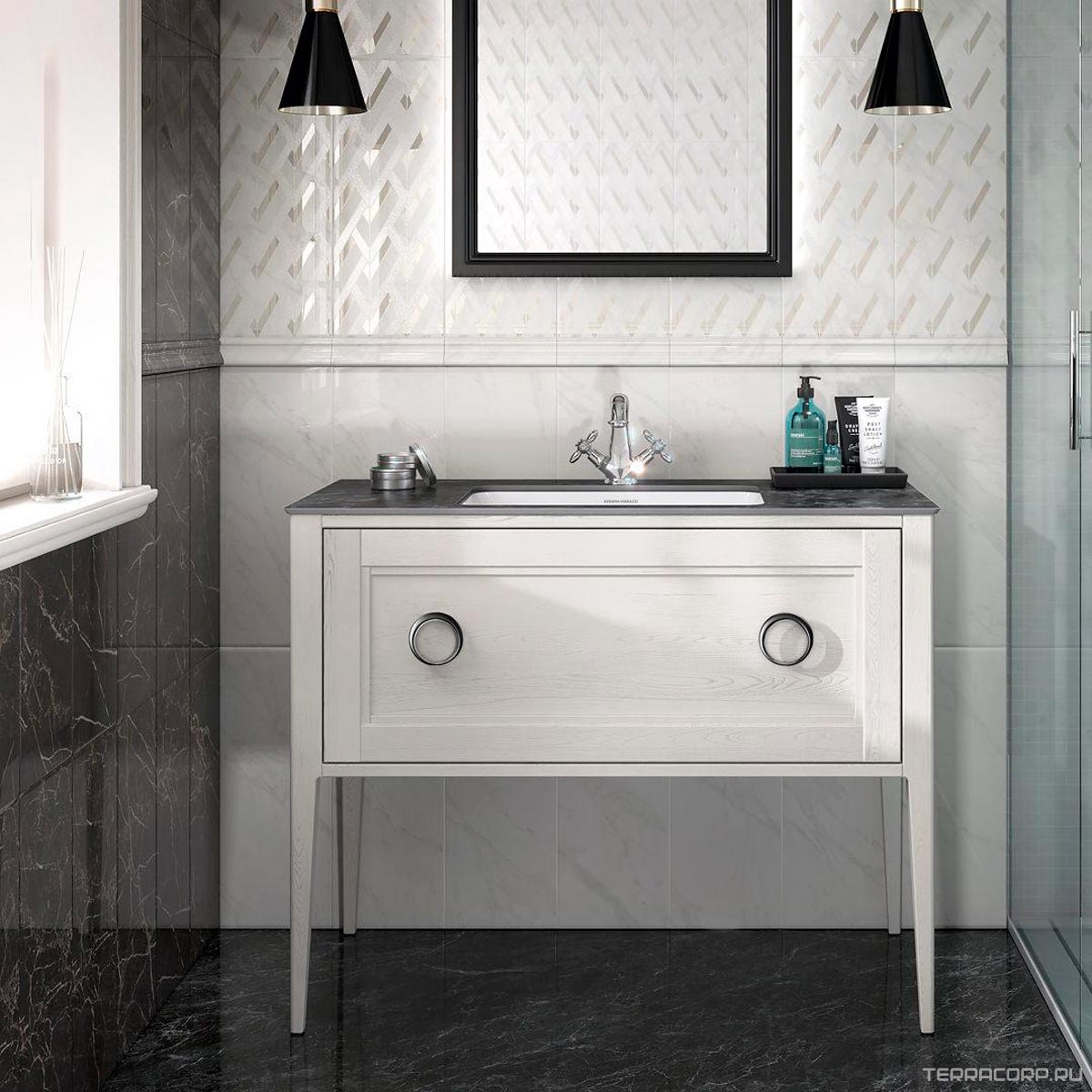 Керамическая плитка Kerama Marazzi Алькала Декор 20x50 Белый, фото 1