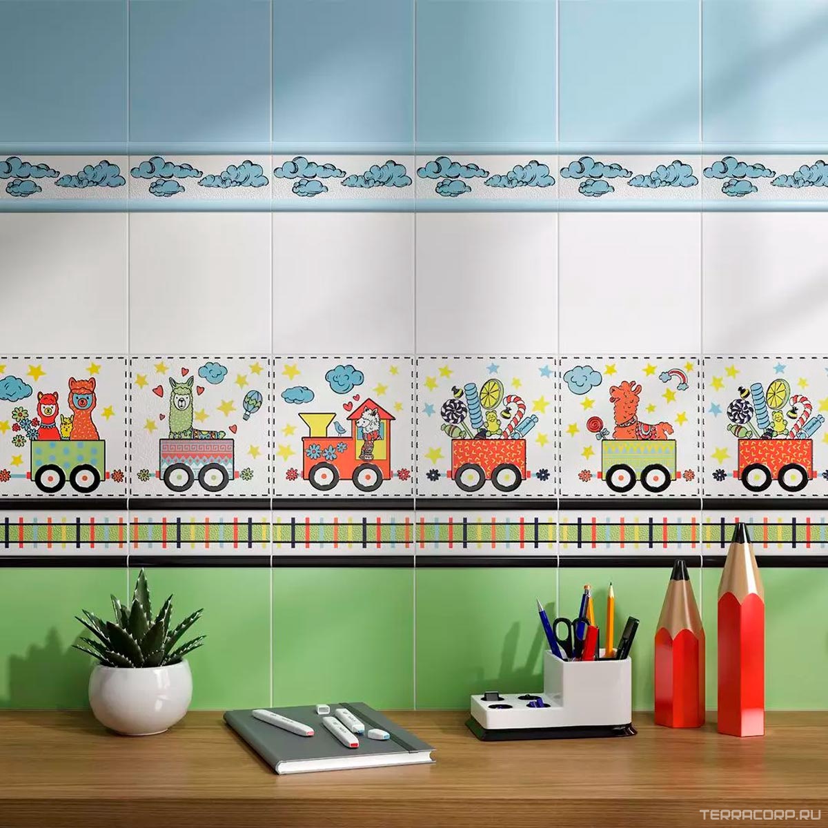 Керамическая плитка Kerama Marazzi Альпаки Декор 5 20х20 Комбинированный, фото 4
