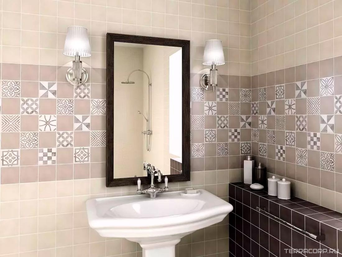 Керамогранит Kerama Marazzi Амальфи орнамент коричн А404 KL 9.9х9.9 Белый, фото 4