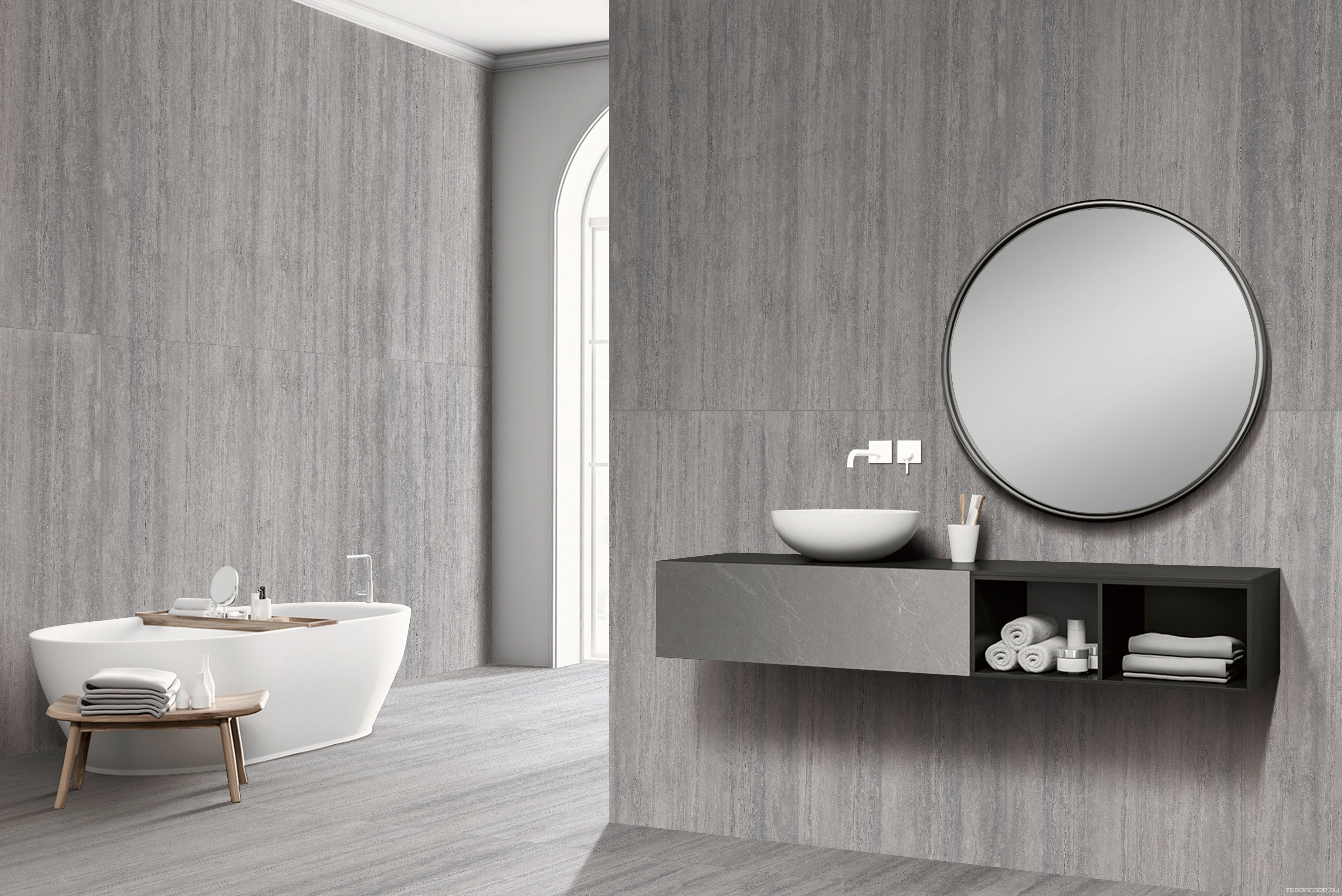Керамогранит WIFI Ceramics Fasinat Cinder Honed/Glitter 60x120 Серый, фото 1