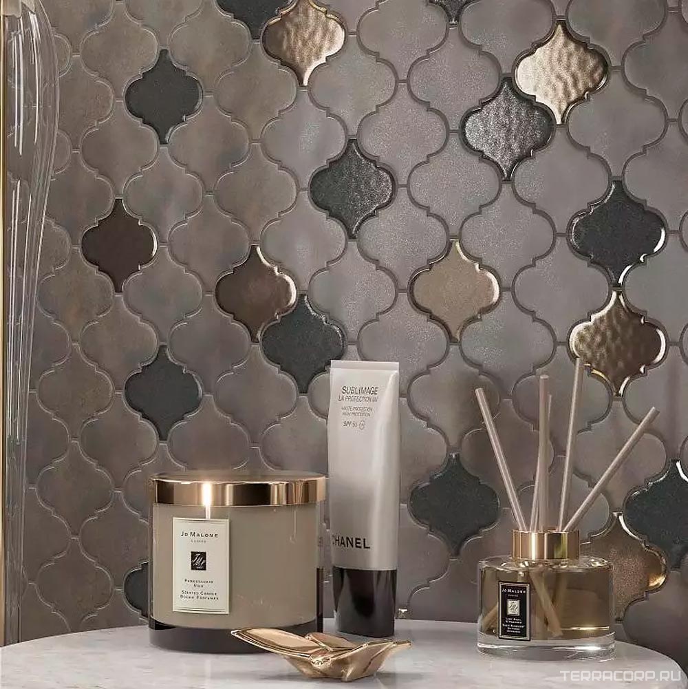 Керамическая плитка Kerama Marazzi Арабески Котто Декор Арабески котто металл 6.5x6.5 Комбинированный, фото 5