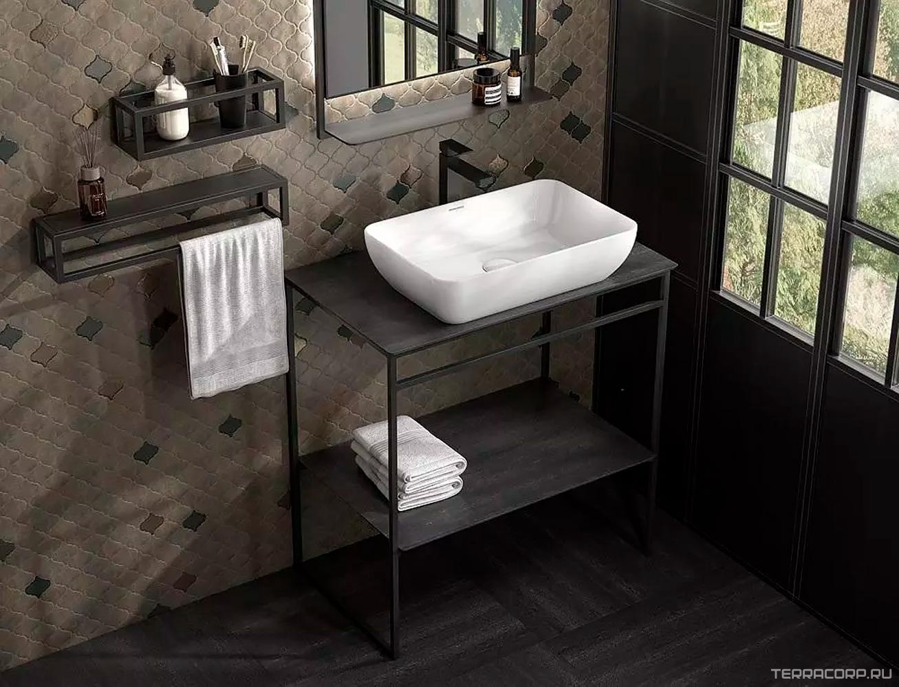 Керамическая плитка Kerama Marazzi Арабески Котто Декор Арабески котто металл 6.5x6.5 Комбинированный, фото 6