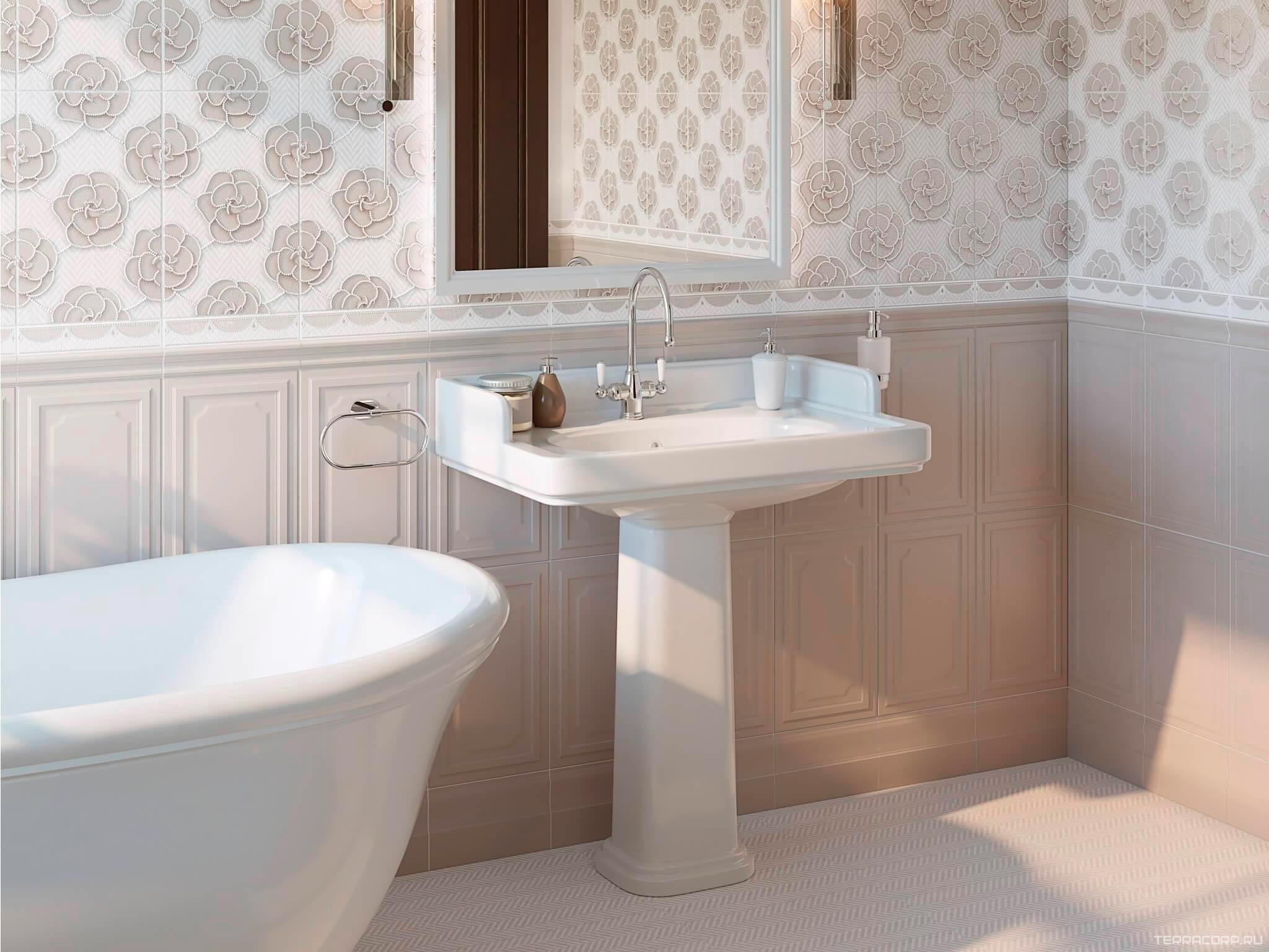 Керамическая плитка Kerama Marazzi Багатель панель KL 25x40 Бежевый, фото 1