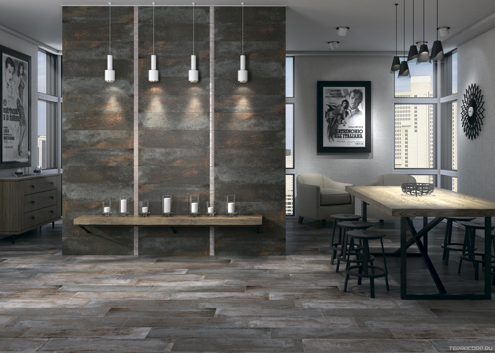Керамогранит Kerama Marazzi Беверелло серый обрезной20х80 Серый, фото 1