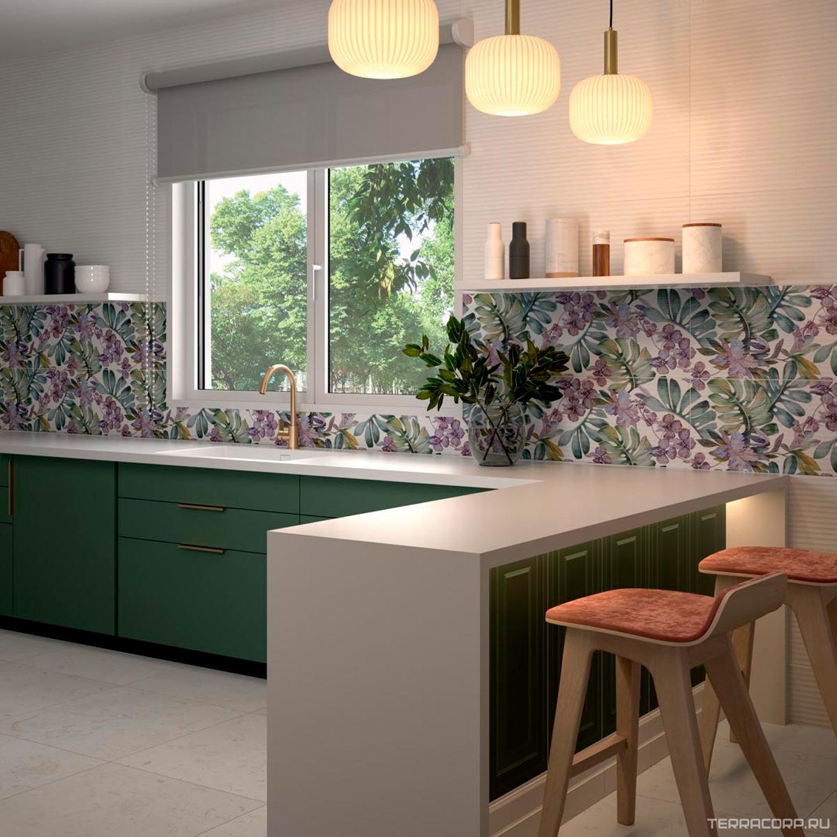 Керамическая плитка Kerama Marazzi Бела-Виста Декор обрезнойXX 30х89,5 Комбинированный, фото 1