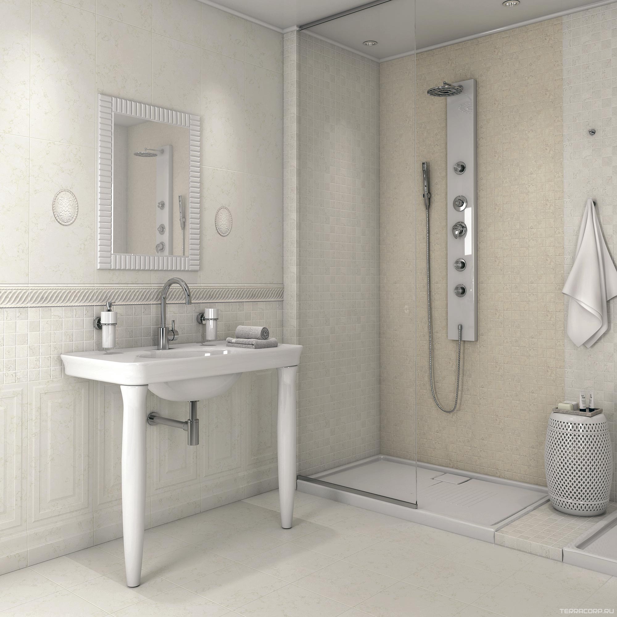 Мозаика Kerama Marazzi Белгравия Декор светлый мозаичныйXX l30x30 Серый, фото 1